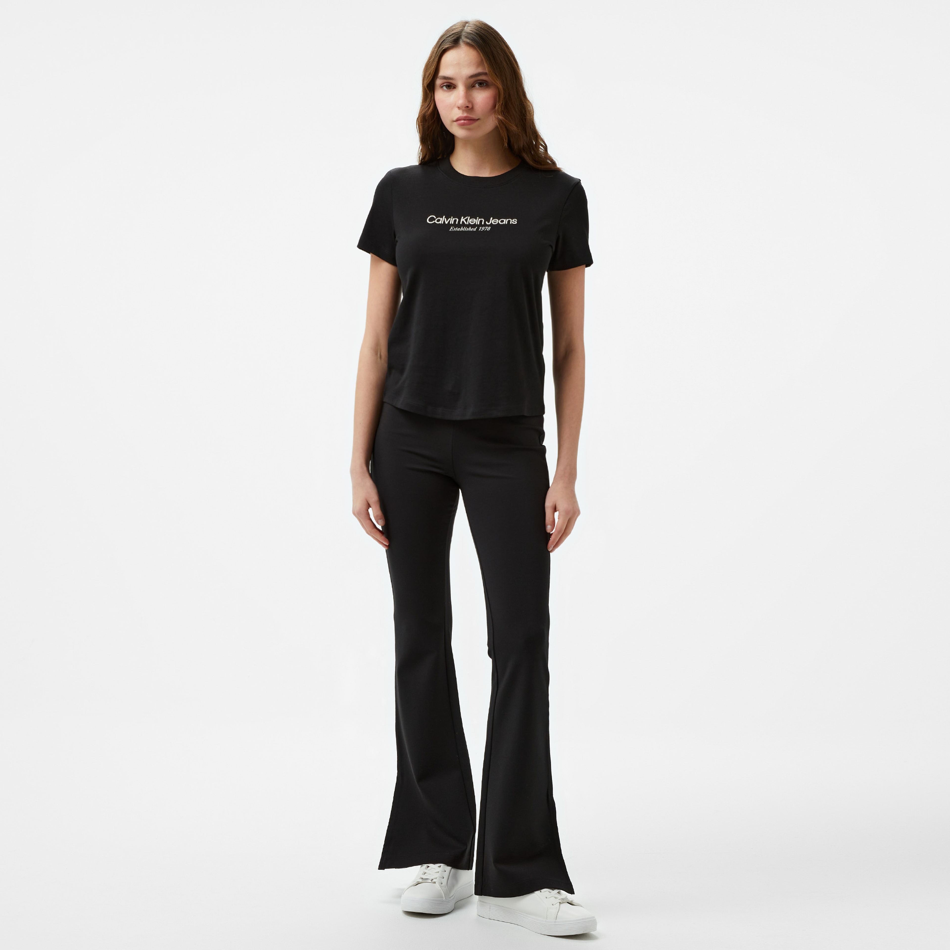 Calvin Klein Jeans Sculpted Milano Leggings Kadın Siyah Tayt