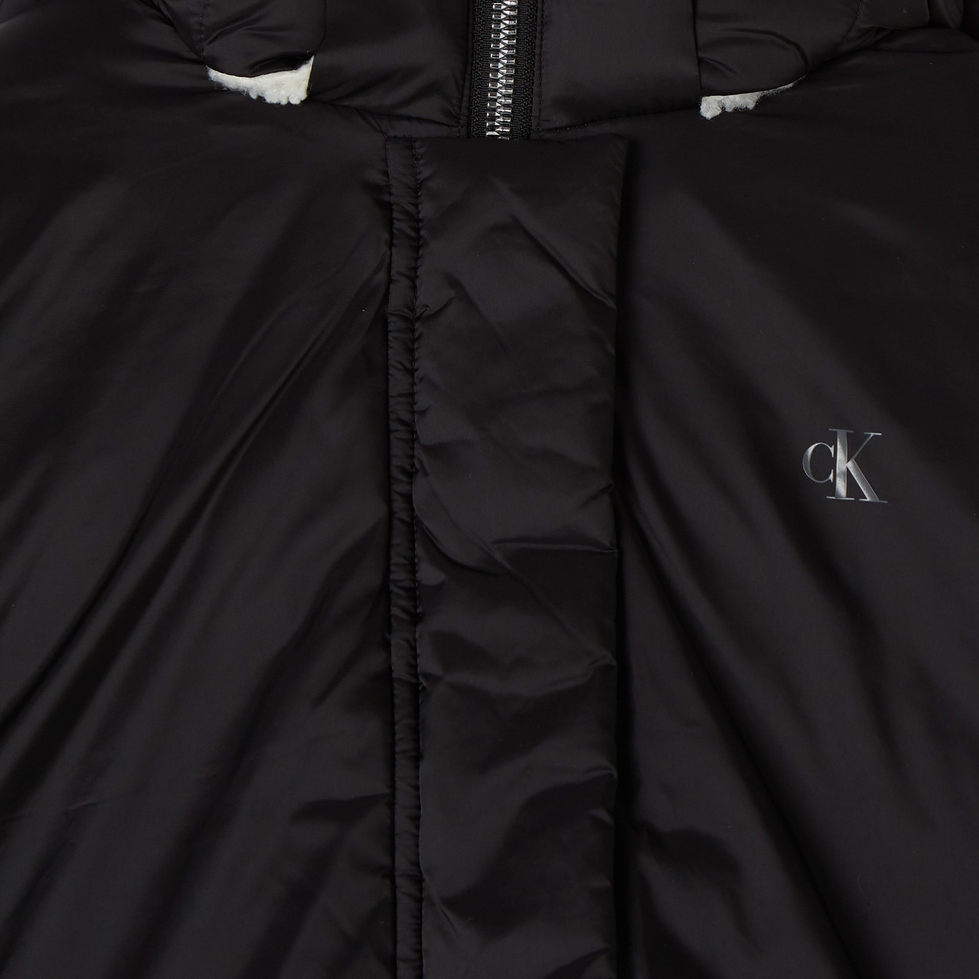 Calvin Klein Jeans Shine Archive Puffer Çocuk Siyah Mont