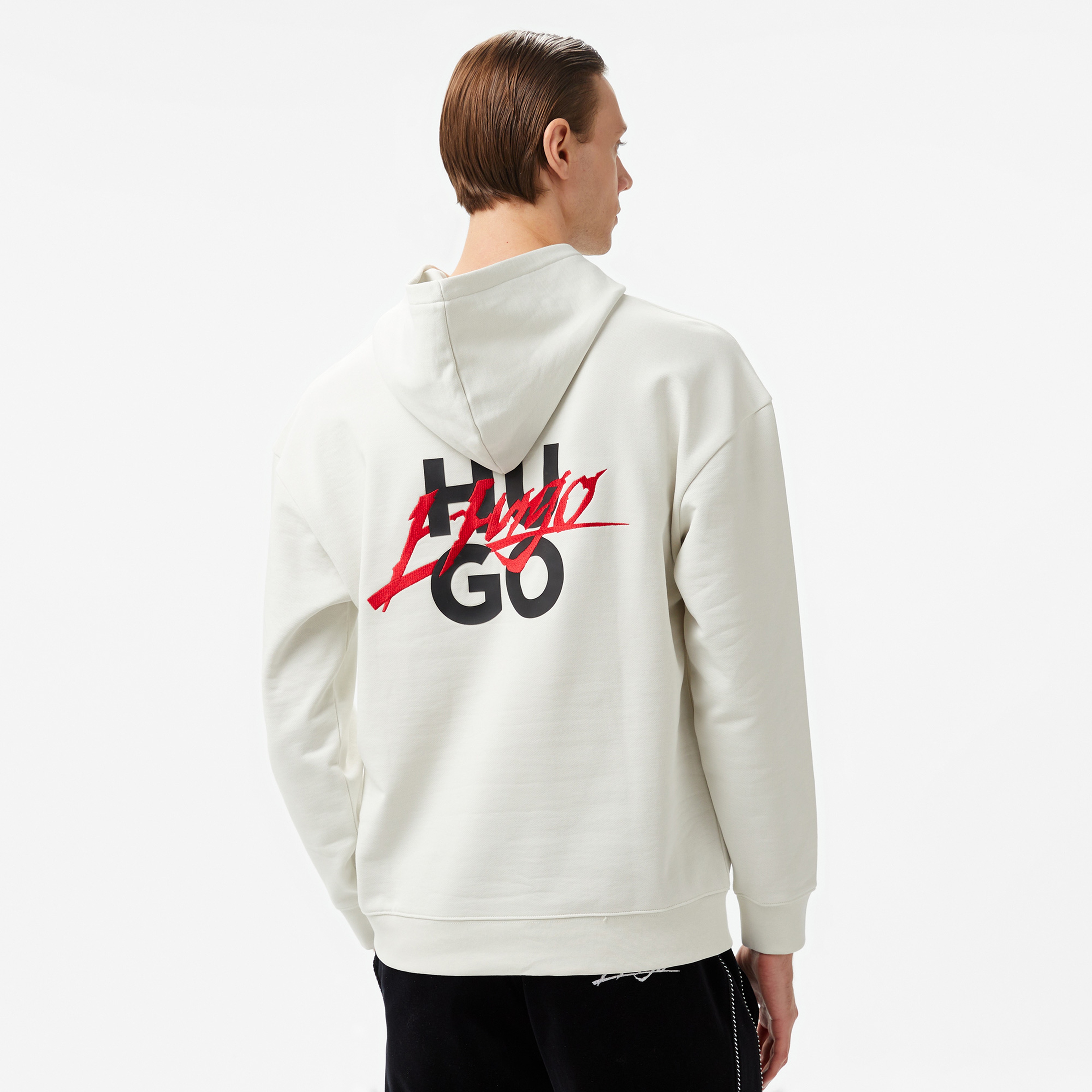 Hugo Dlogolong Erkek Beyaz Sweatshirt