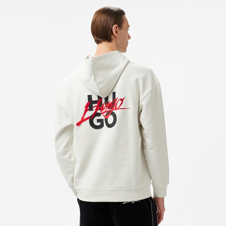 Hugo Dlogolong Erkek Beyaz Sweatshirt