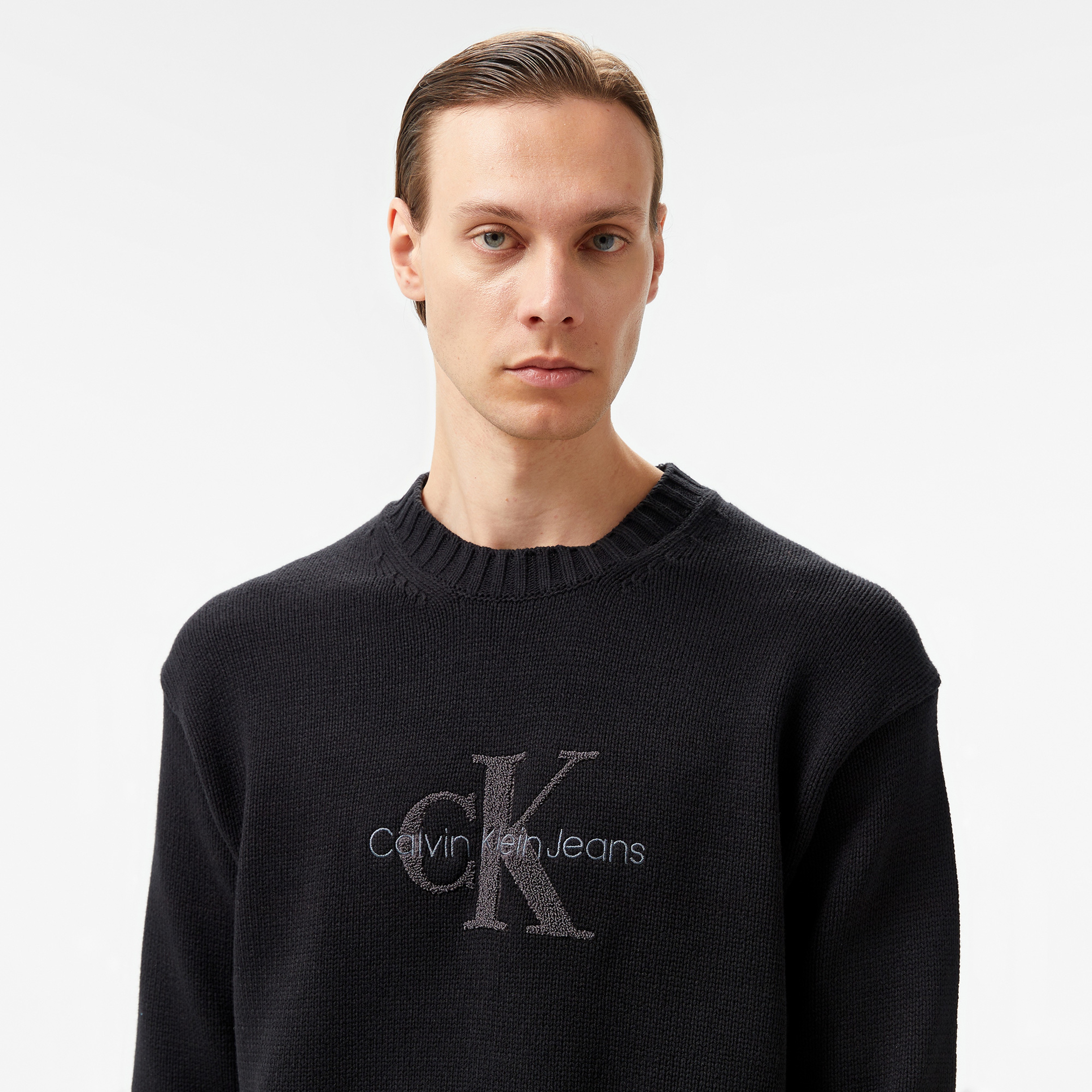 Calvin Klein Jeans Erkek Siyah Triko