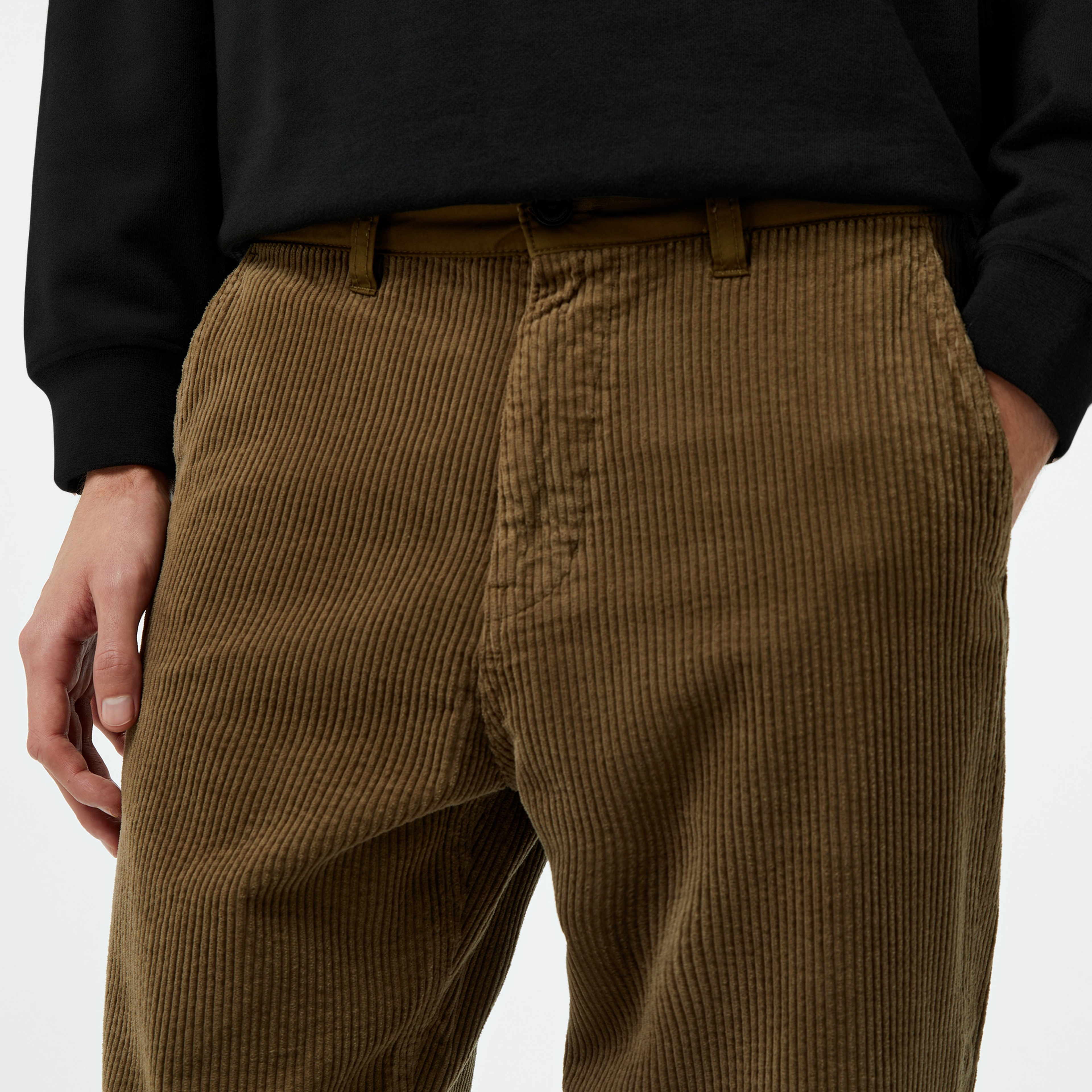 Boss Statum Relaxed Fit Erkek Haki Pantolon