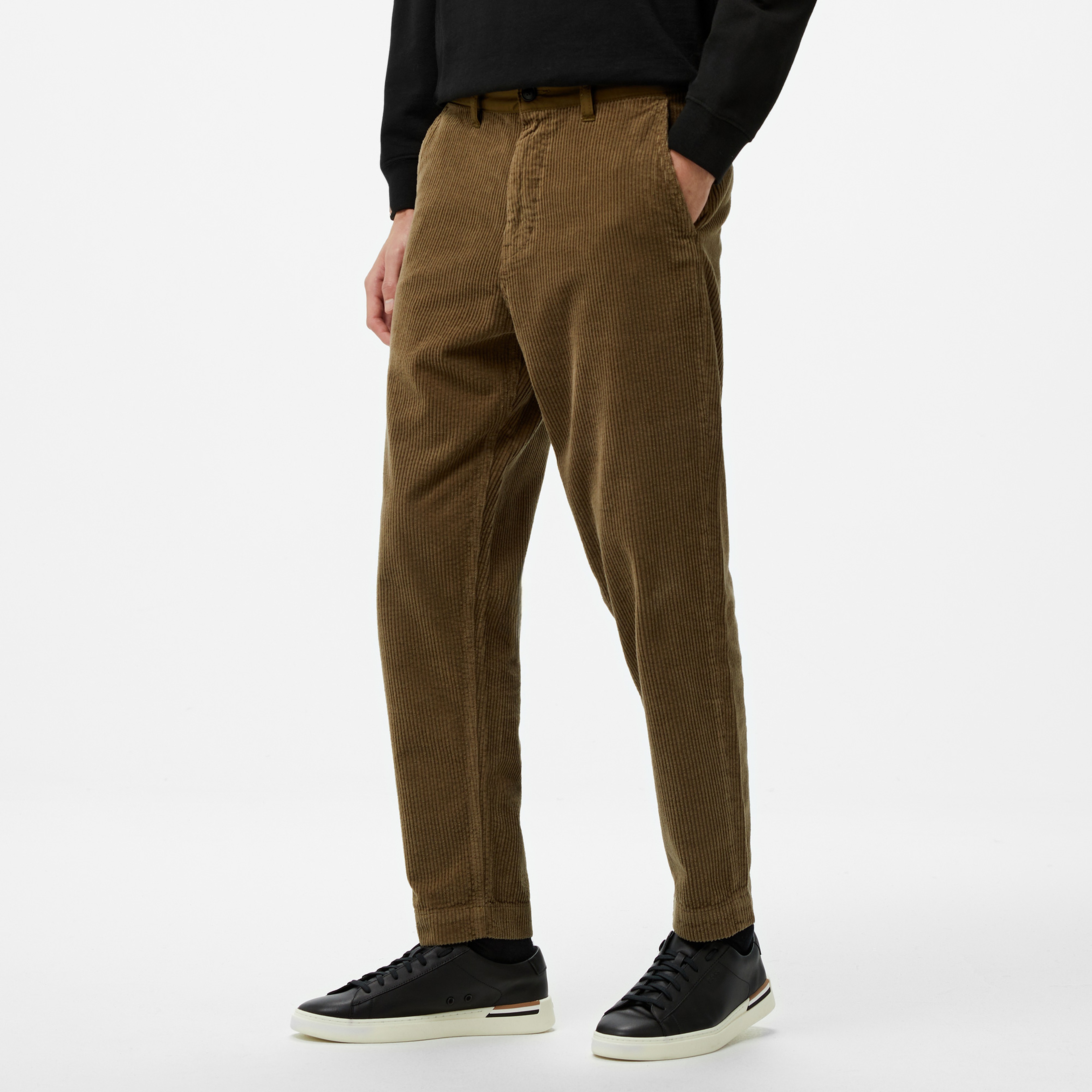 Boss Statum Relaxed Fit Erkek Haki Pantolon