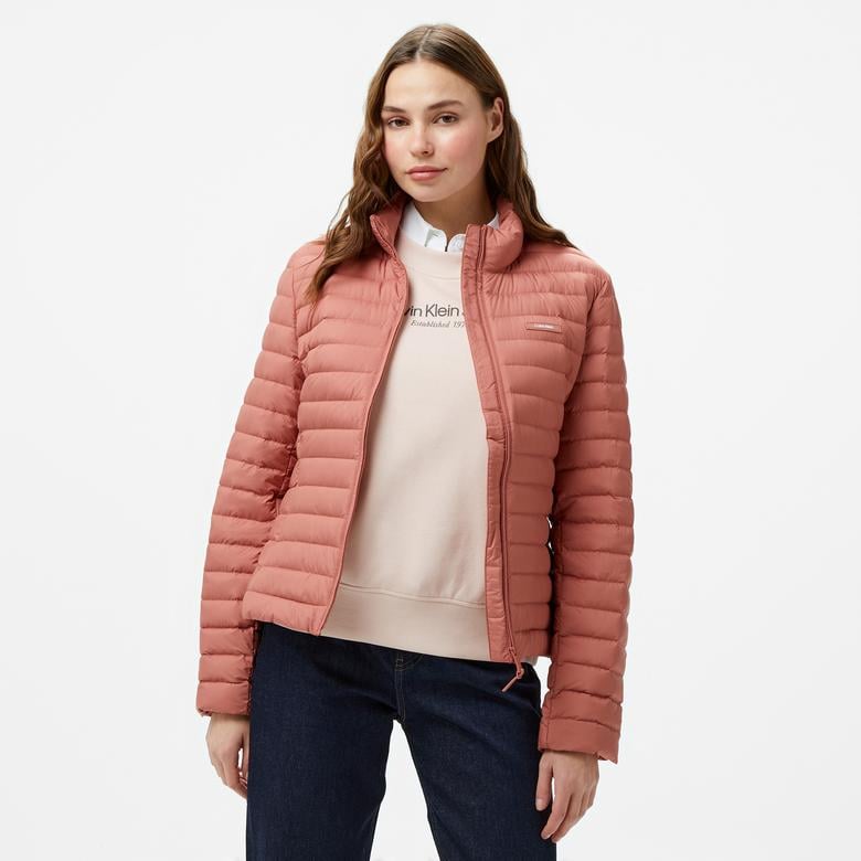 Calvin Klein Super Padded Packable Kadın Turuncu Ceket