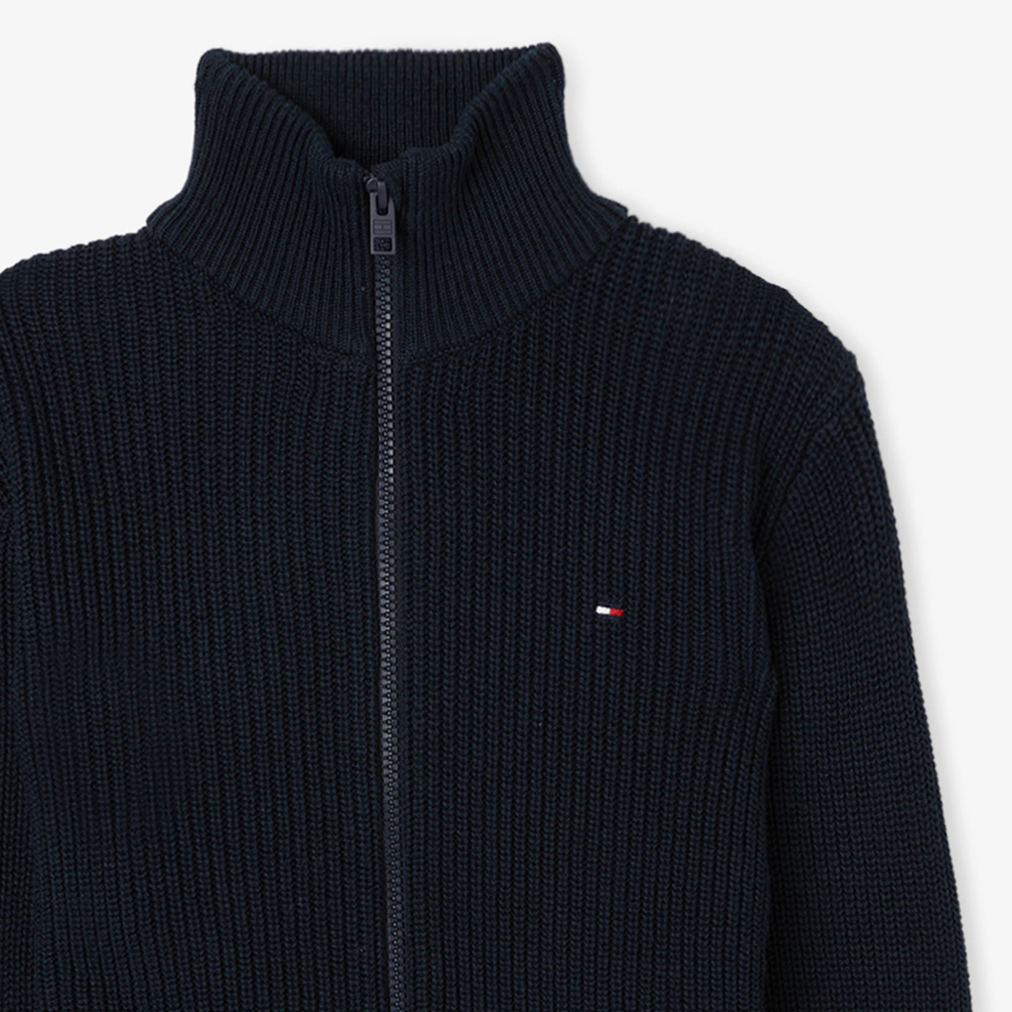 Tommy Hilfiger Flag Full Zip Çocuk Mavi Hırka