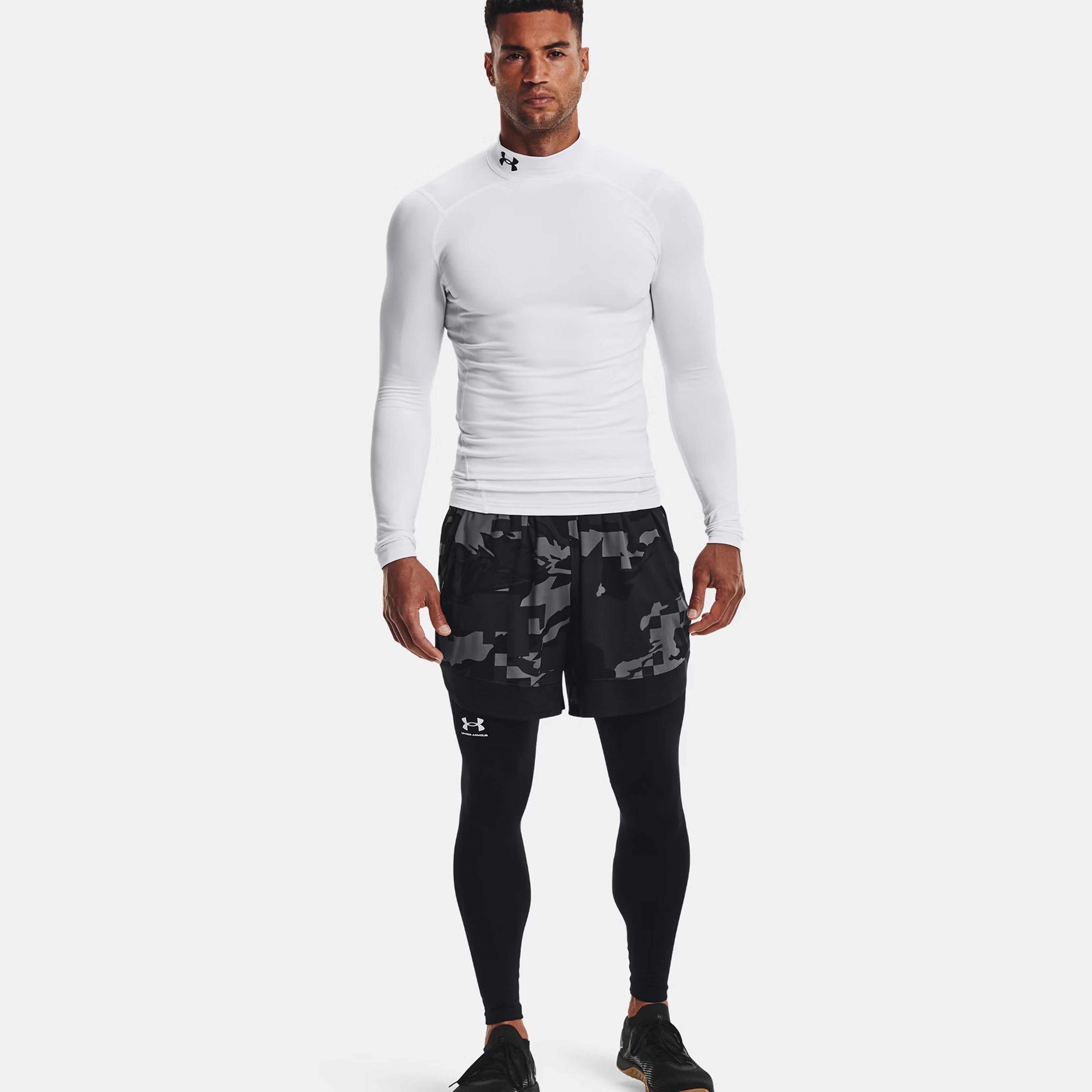 Under Armour Cg Armour Comp Erkek Beyaz Uzun Kollu Antrenman İçlik