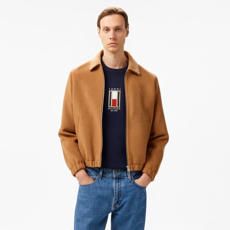 Tommy Hilfiger Wool ivy Erkek Haki Ceket