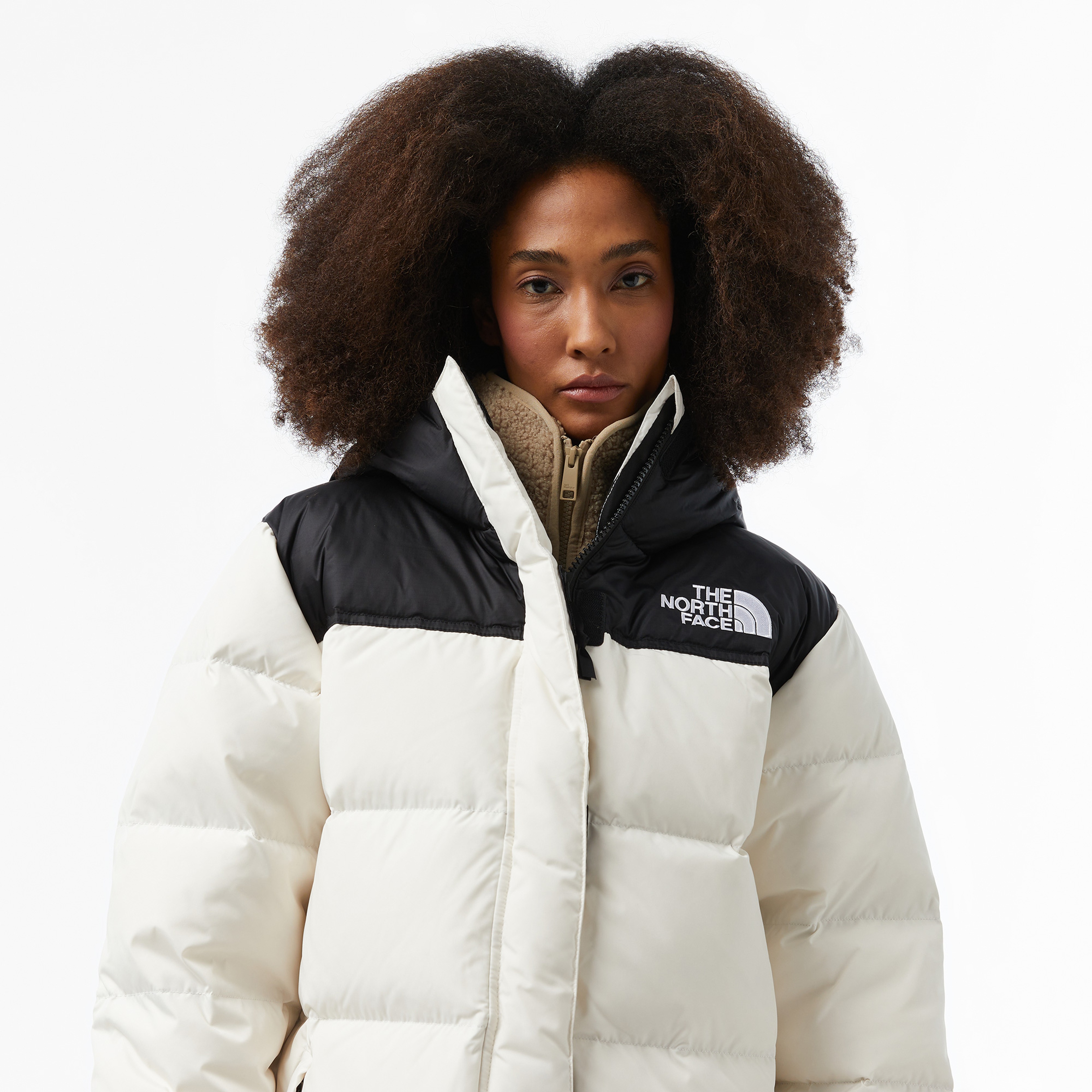 The North Face Nuptse Parka Kadın Beyaz Mont