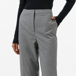 Tommy Hilfiger Flannel Slim Straight Kadın Gri Pantolon