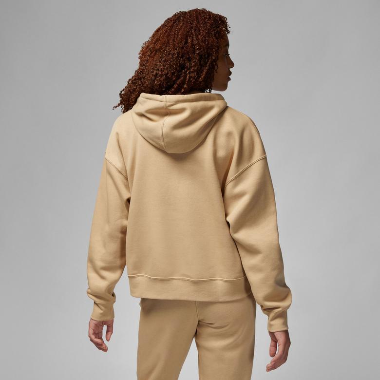 Jordan Brooklyn Fleece Pullover Kadın Kahverengi Kapüşonlu Sweatshirt