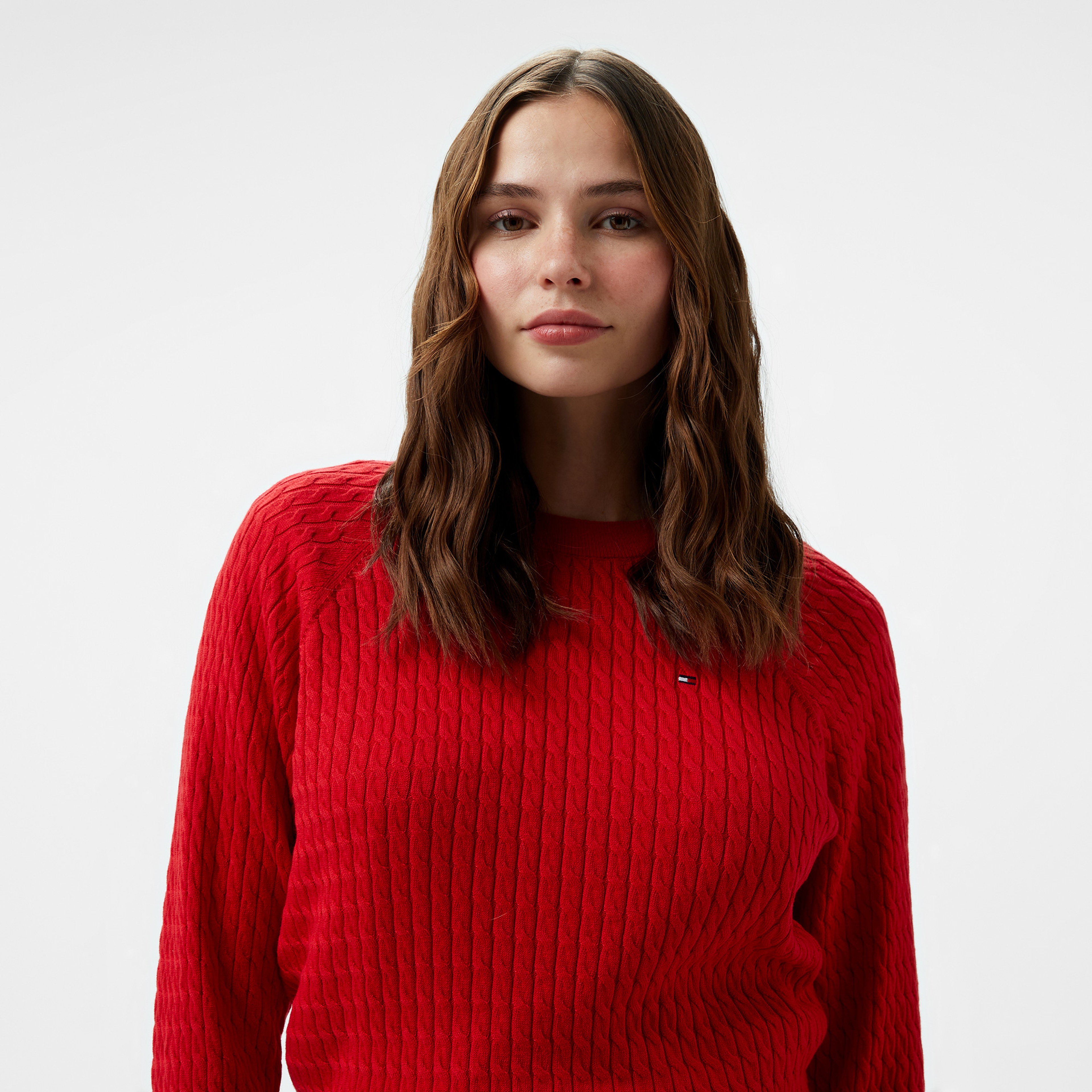 Tommy Hilfiger Kadın Kırmızı Kazak