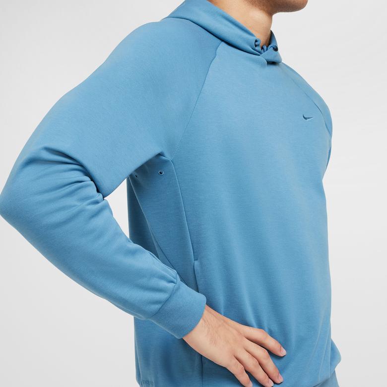 Nike Dri-Fit Primary Erkek Mavi Kapüşonlu Sweatshirt