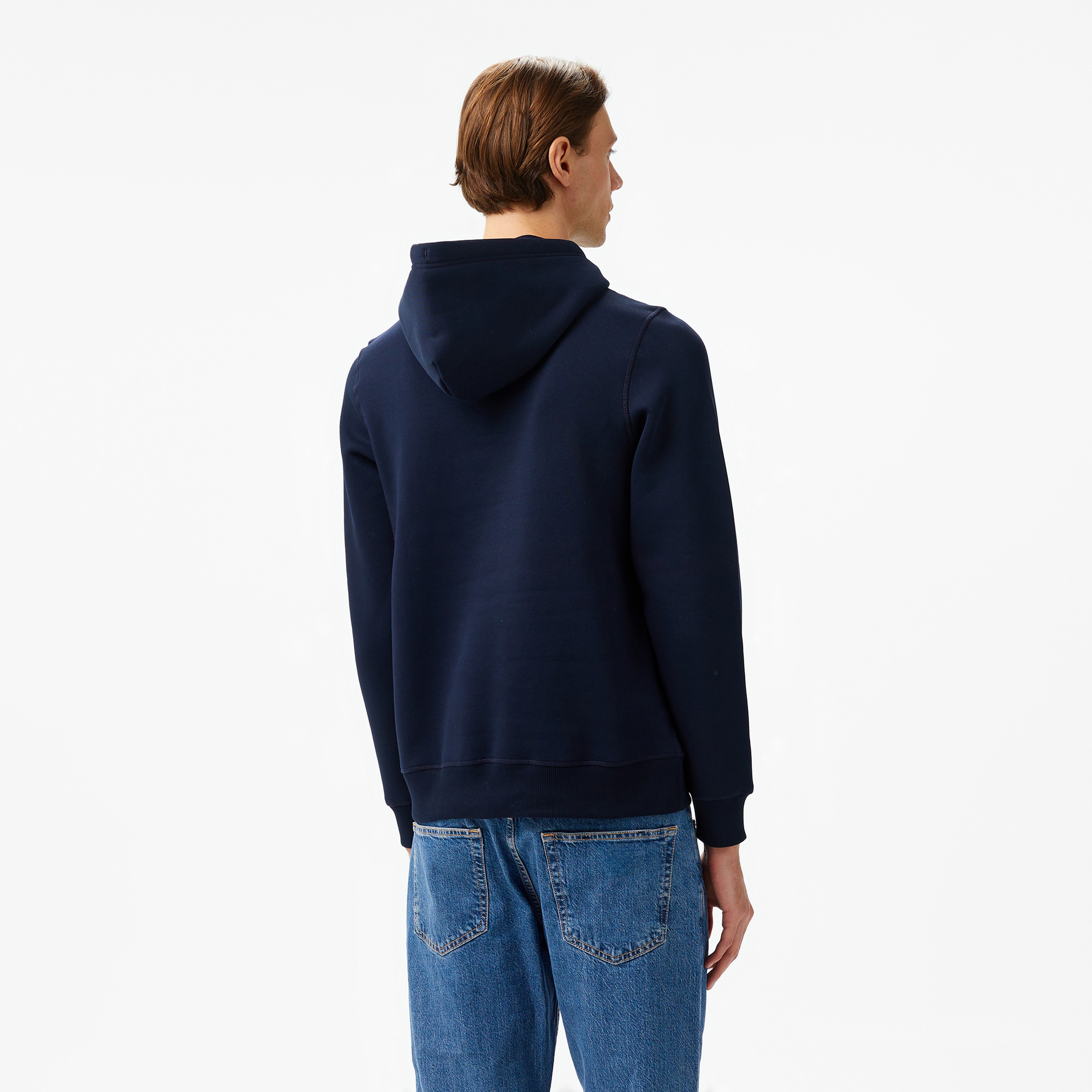 Tommy Hilfiger Hilfiger Roundall Flag Erkek Mavi Hoodie