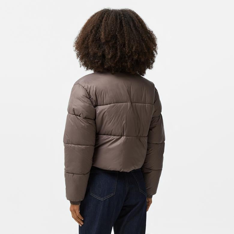 Karl Kani Sport Patch Crop Puffer Kadın Bej Ceket