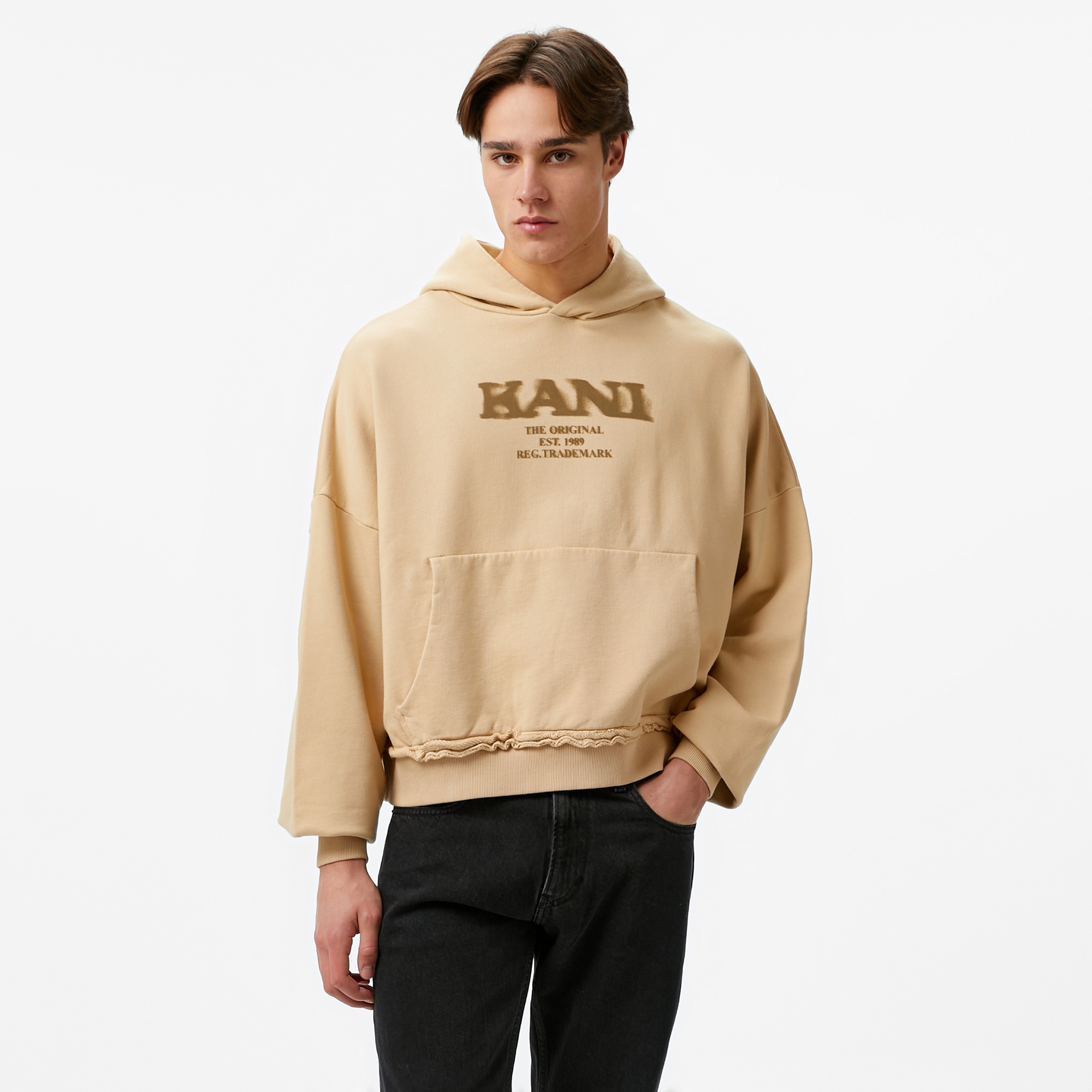 Karl Kani Retro Sprayed Os Erkek Bej Sweatshirt