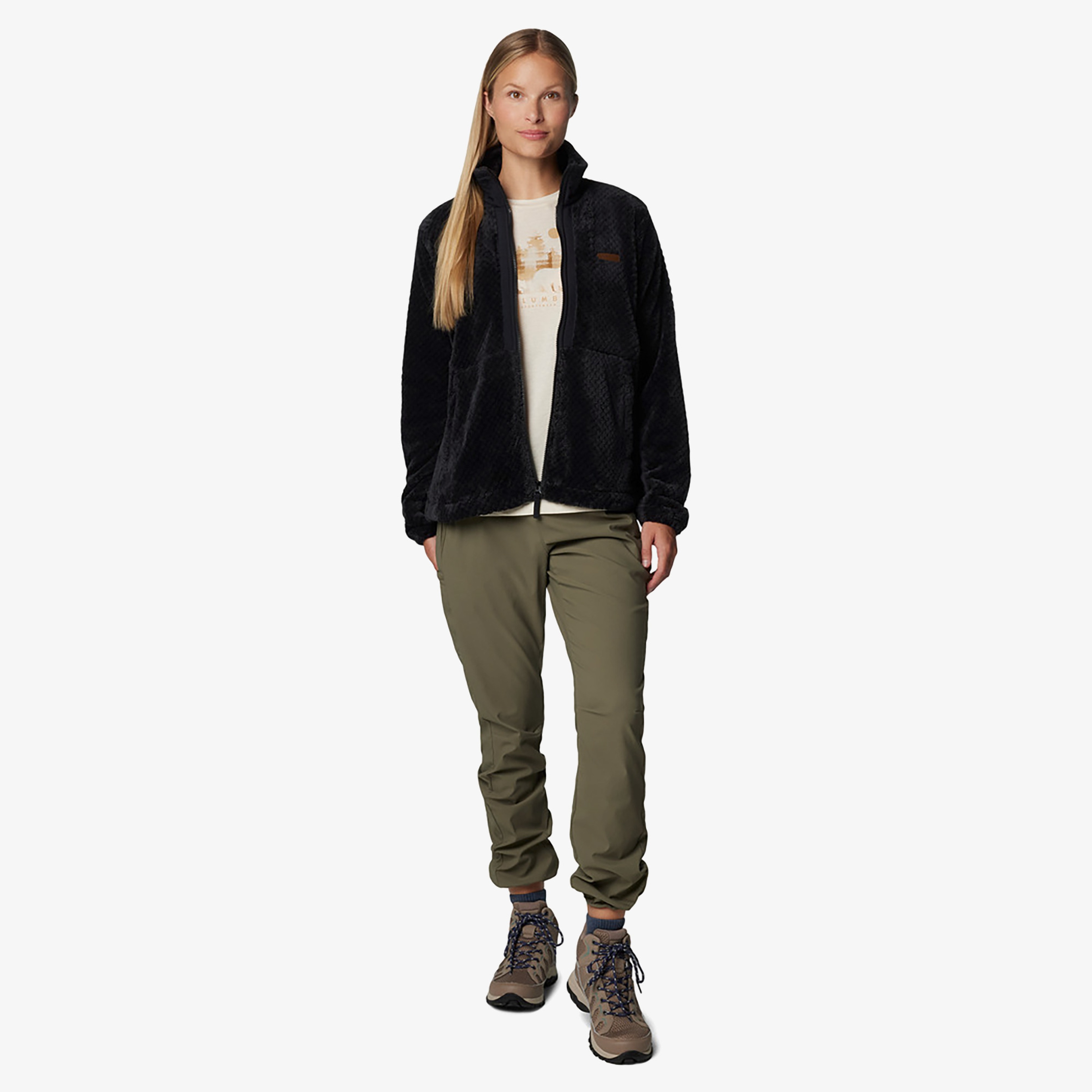 Columbia Fire Side Full Zip Kadın Siyah Polar Üst