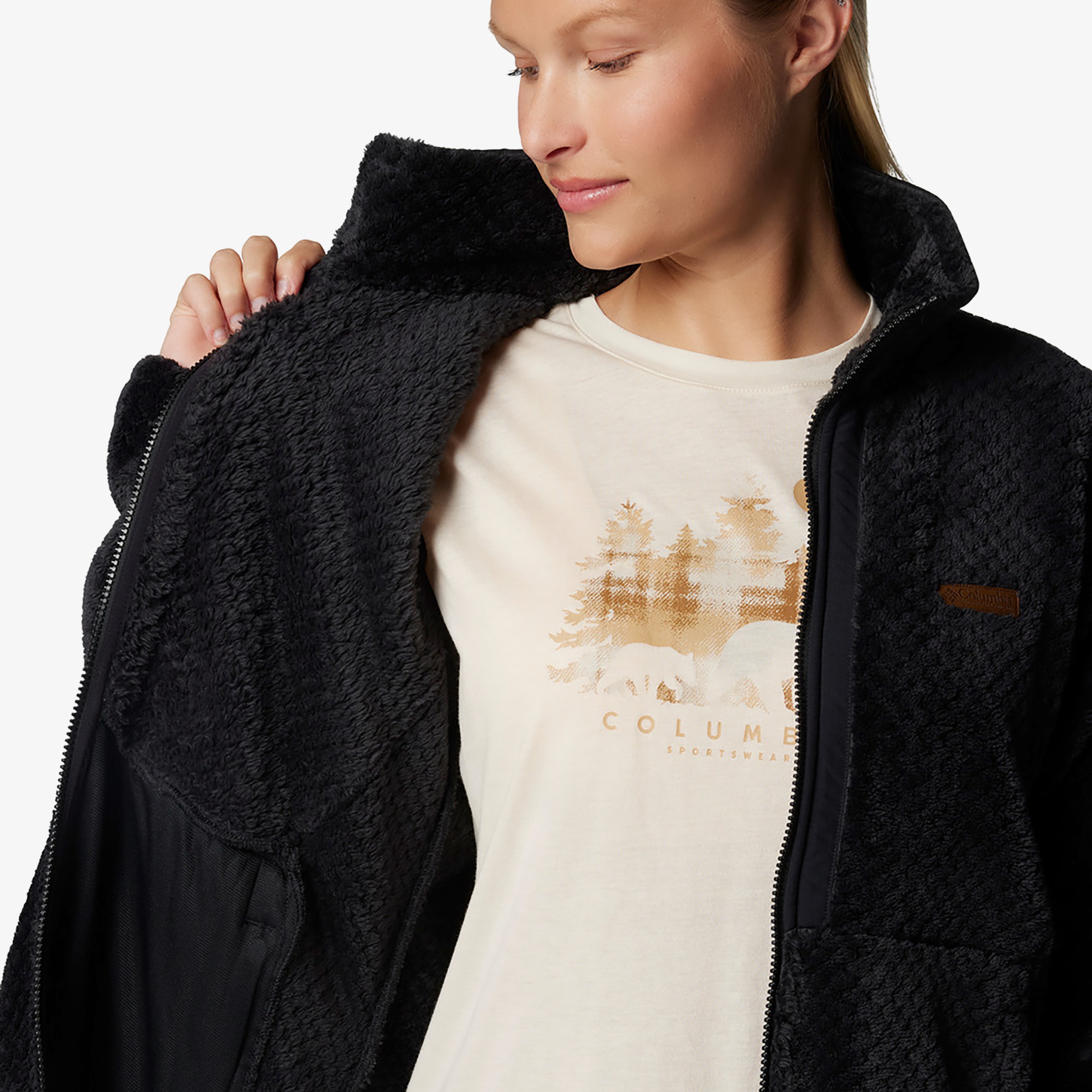 Columbia Fire Side Full Zip Kadın Siyah Polar Üst