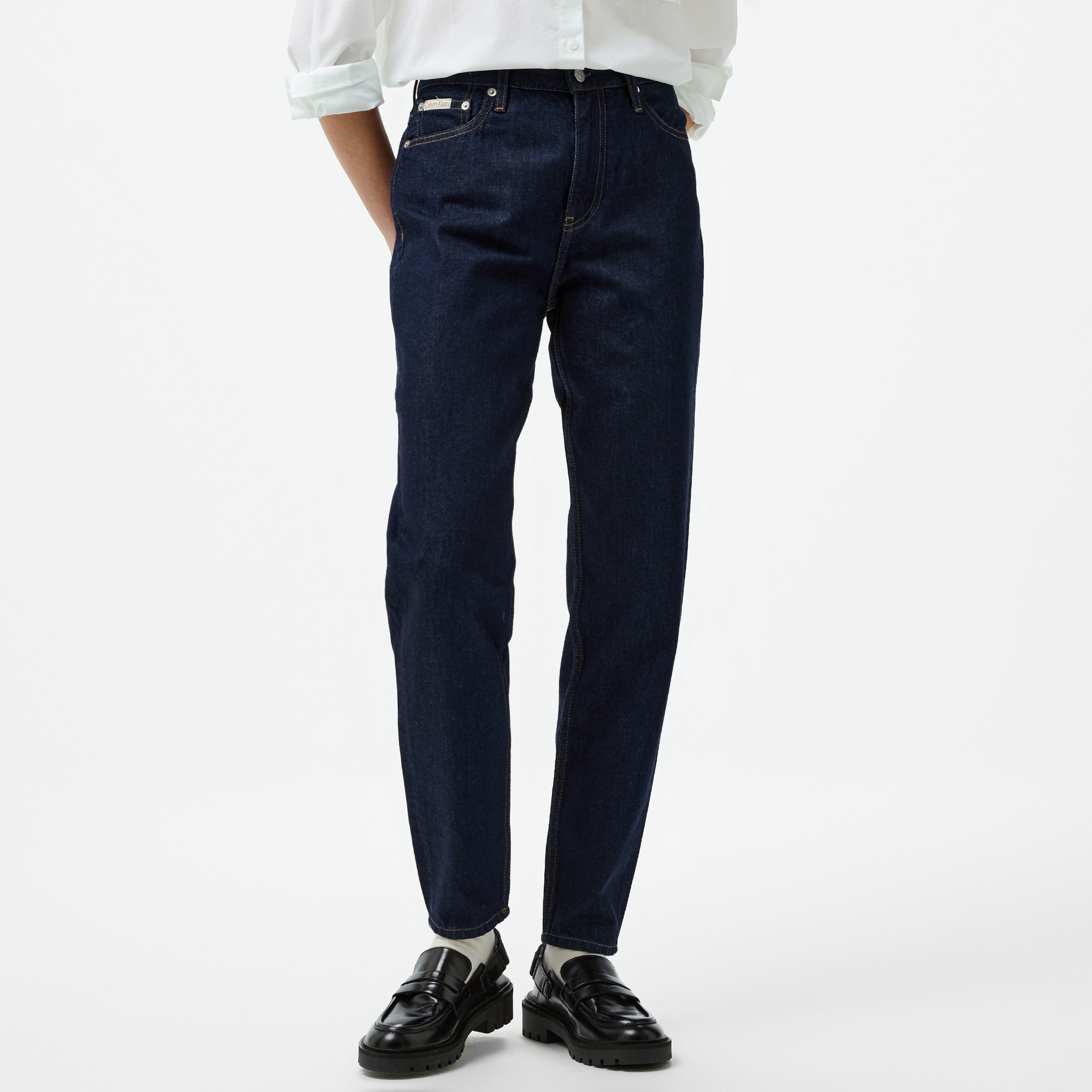 Calvin Klein Jeans Mom Kadın Lacivert Jean