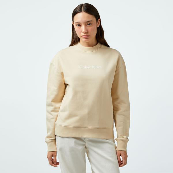 Calvin Klein Hero Logo Kadın Gri Sweatshirt
