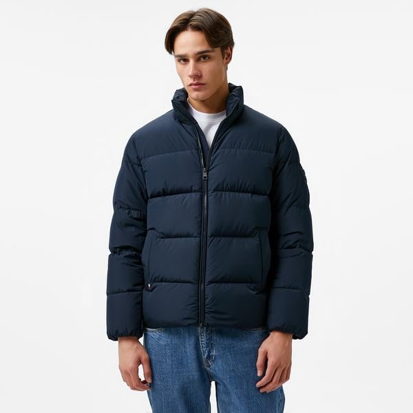 Tommy Hilfiger Down Puffer Erkek Mavi Mont