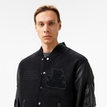 Alpha Industries Leather Ma-1 Varsity Unisex Siyah Ceket
