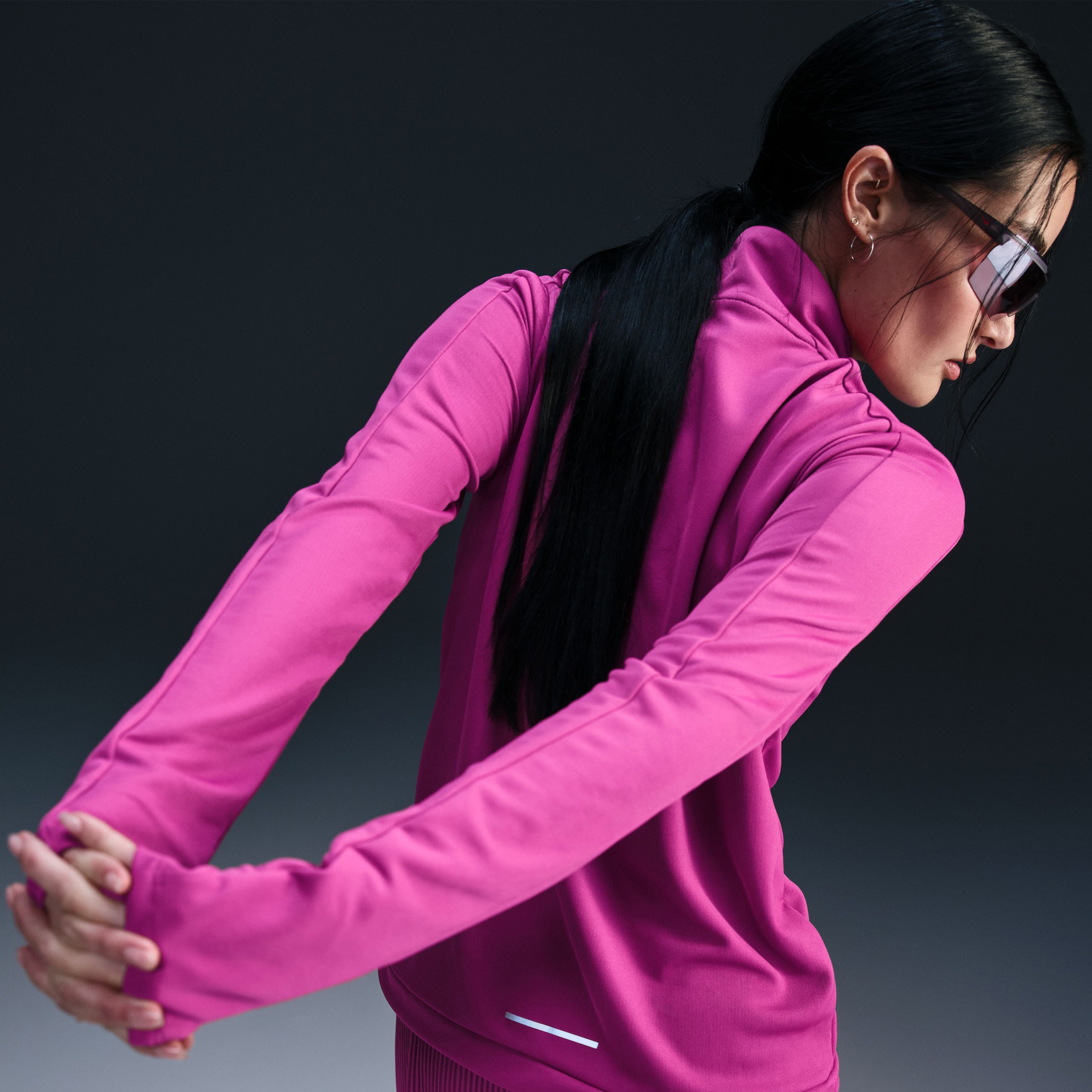 Nike Dri-Fit Pacer Kadın Mor Sweatshirt