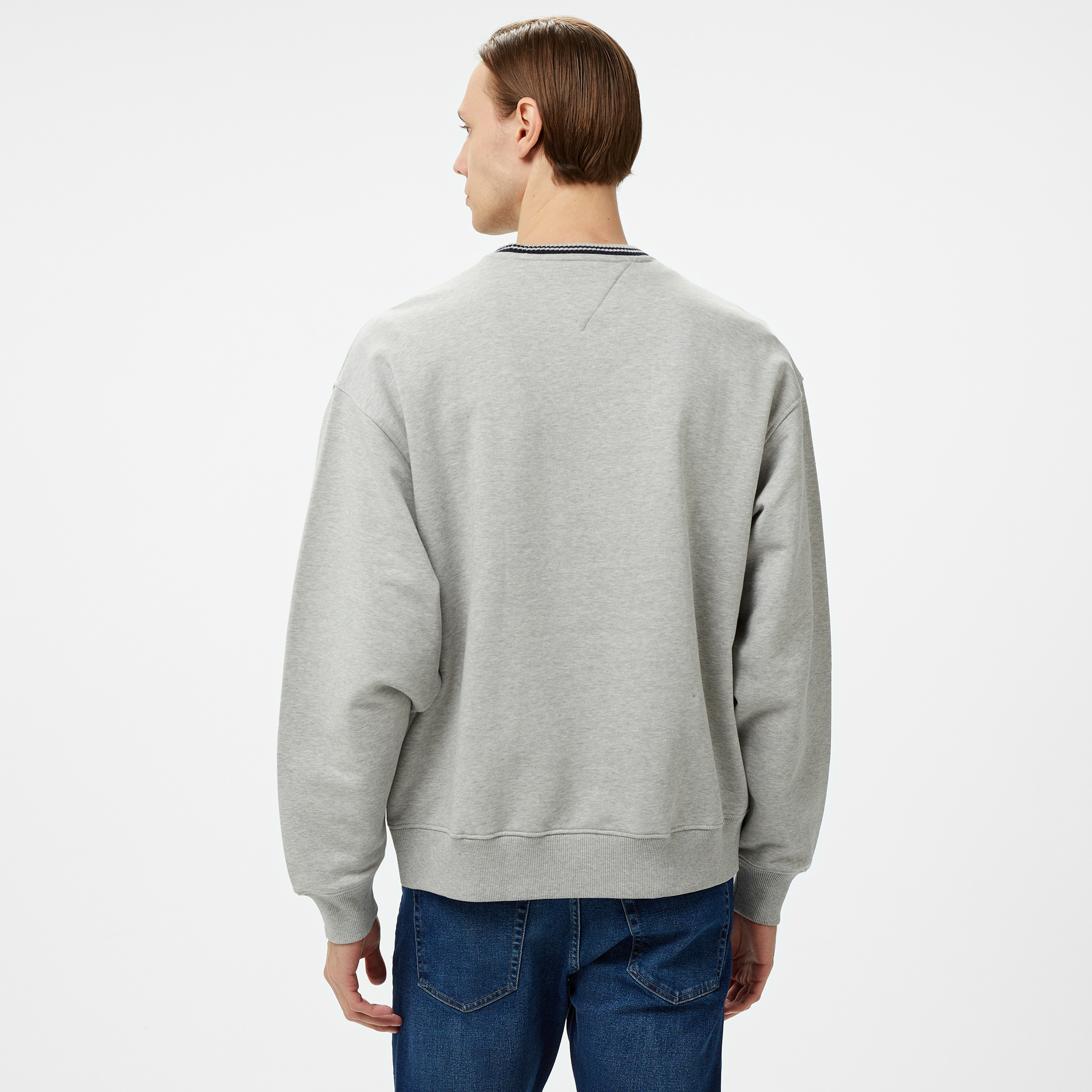 Tommy Hilfiger Jeans Tj Game Day Nyc Crew Erkek Gri Sweatshirt