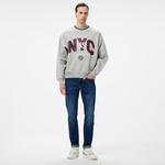 Tommy Hilfiger Jeans Tj Game Day Nyc Crew Erkek Gri Sweatshirt