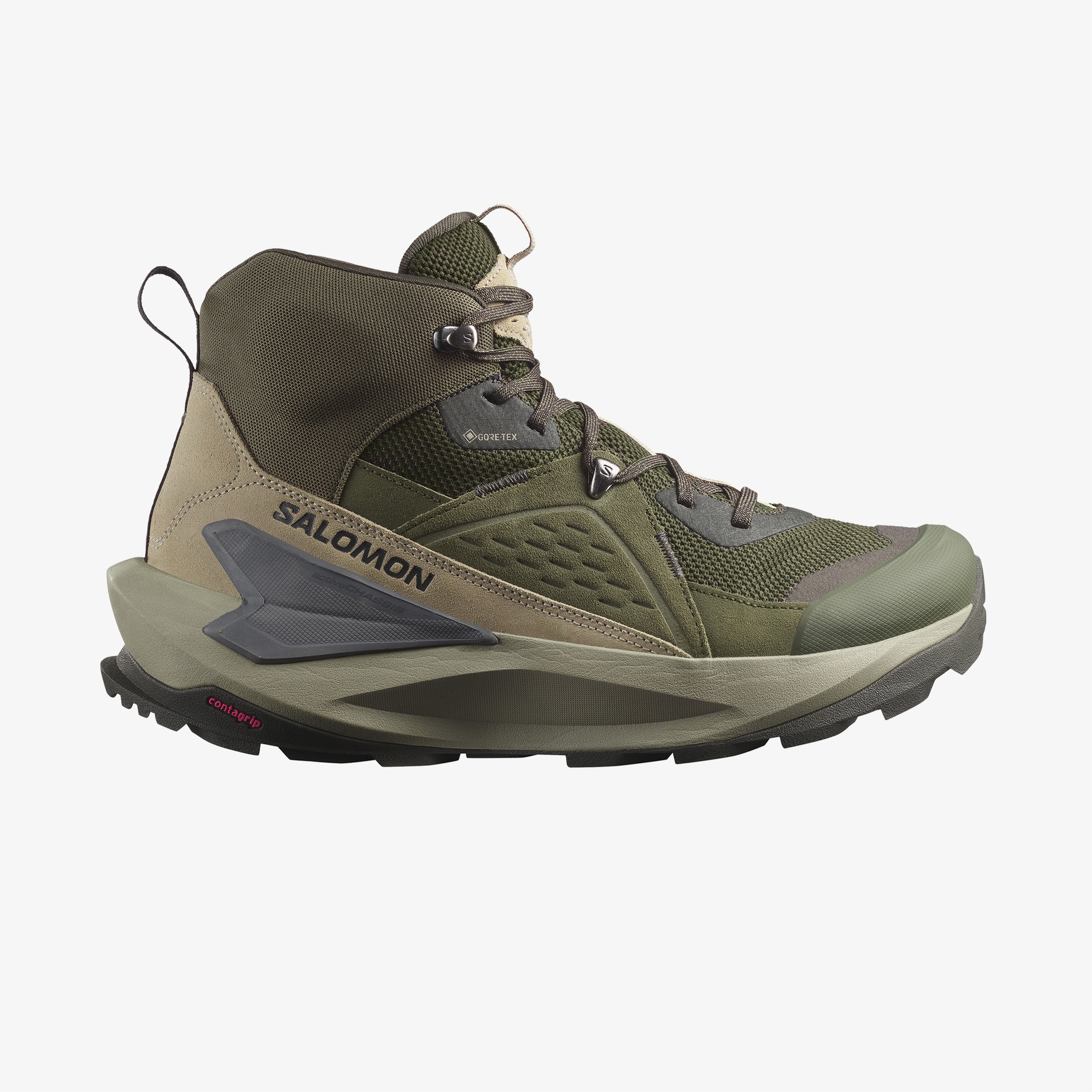 Salomon Elixir Mid Gore-Tex Erkek Haki Bot