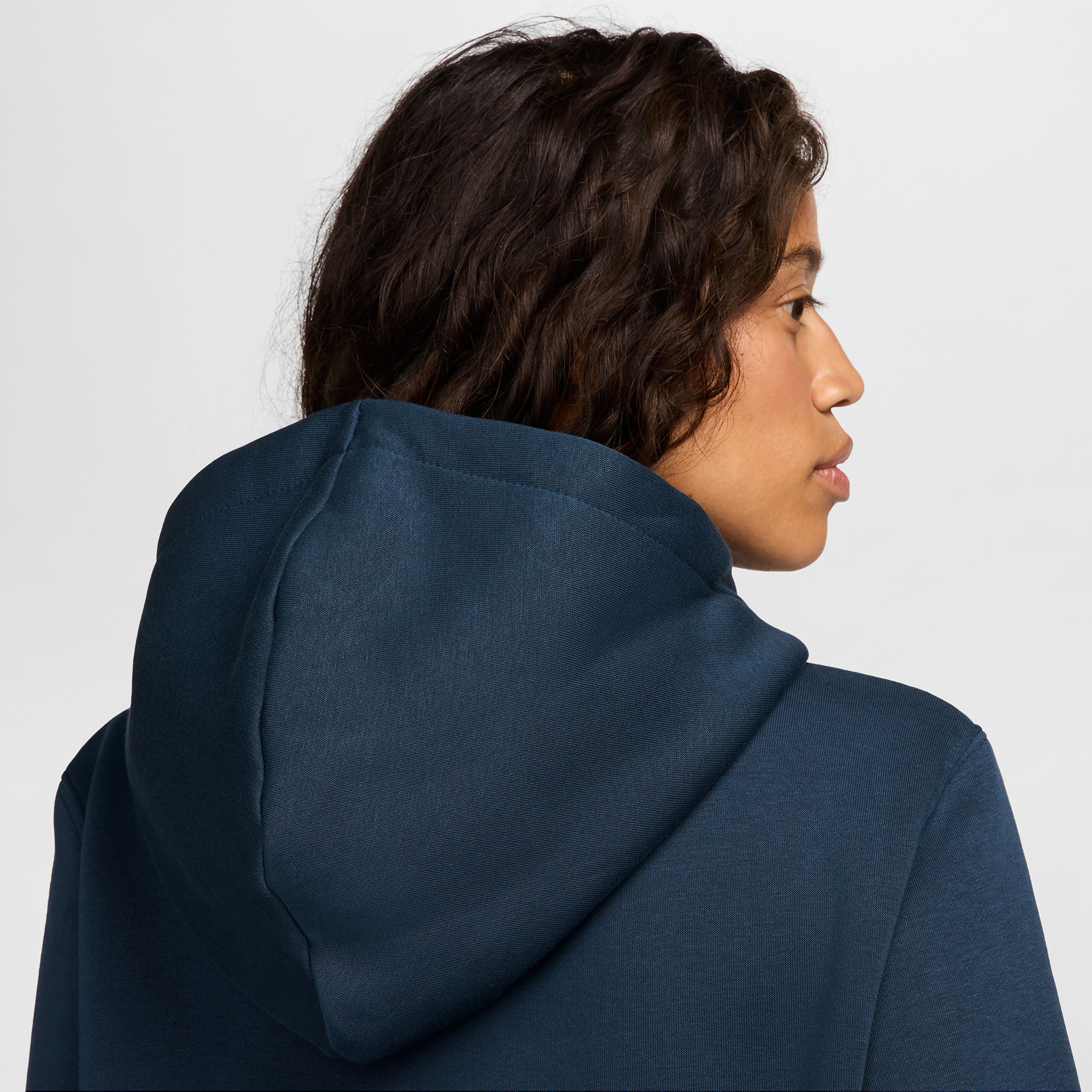 Nike Sportswear Phoenix Fleece Kadın Lacivert Kapüşonlu Sweatshirt