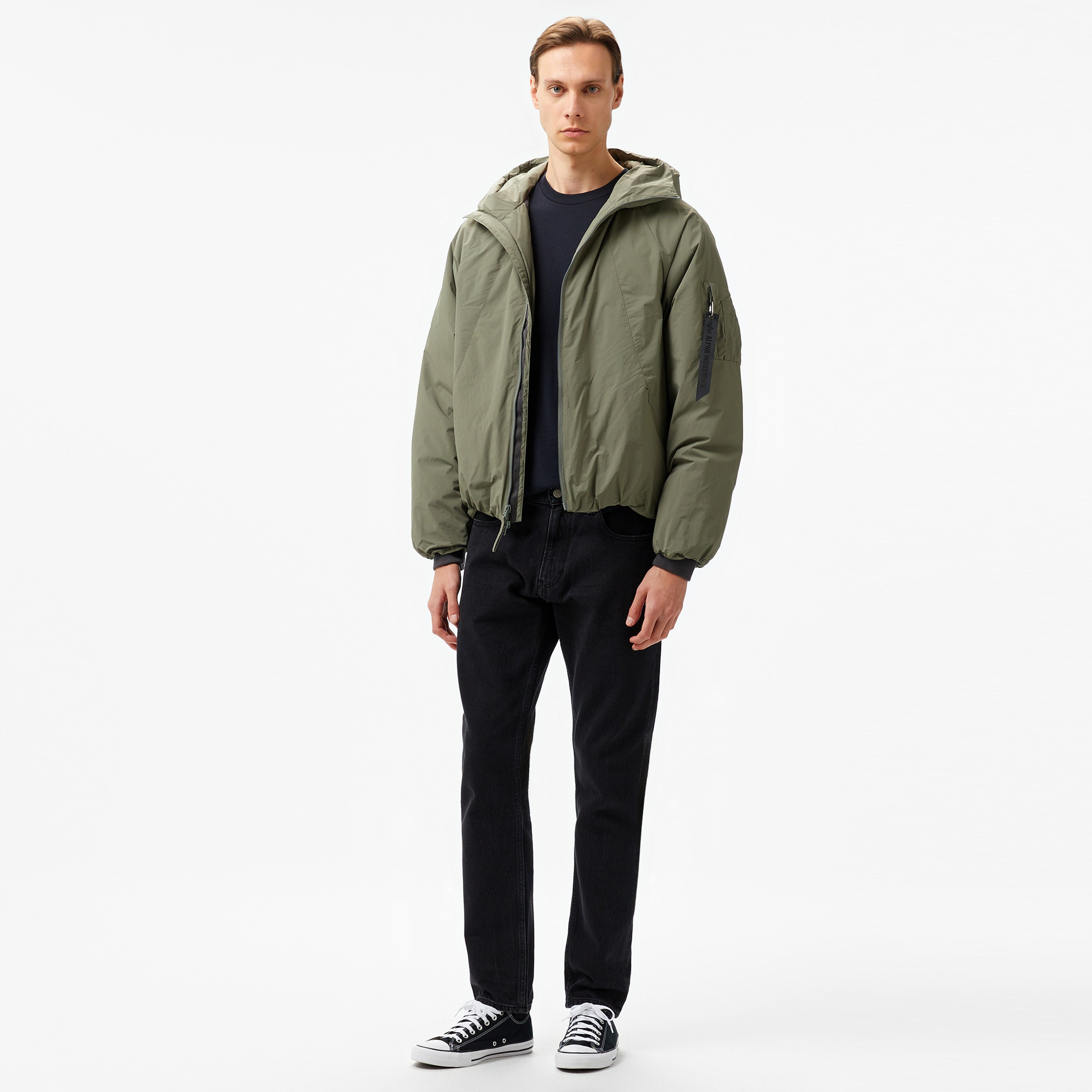 Alpha Industries Insulated Hooded Parka Unisex Gri Ceket