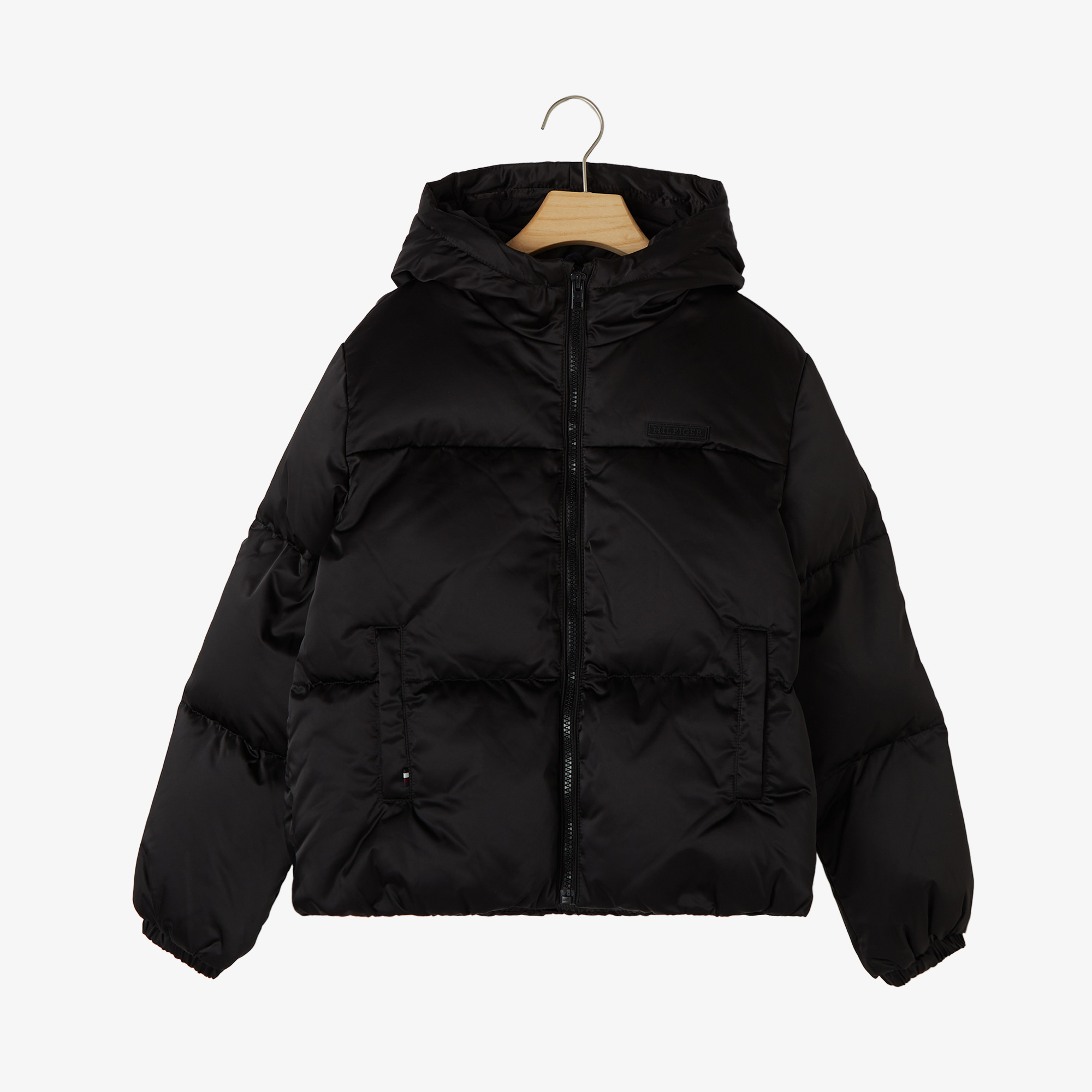 Tommy Hilfiger New York Sateen Puffer Çocuk Siyah Mont
