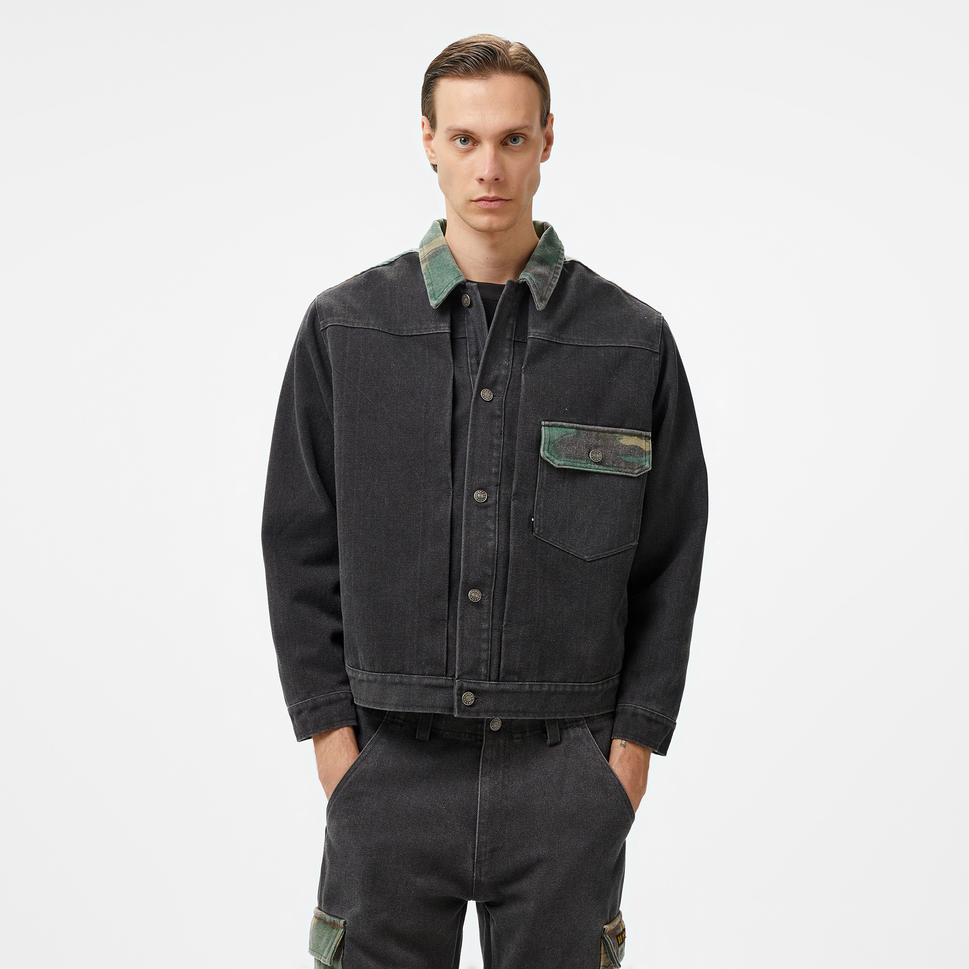 The Hundreds Camo Canvas Erkek Siyah Ceket