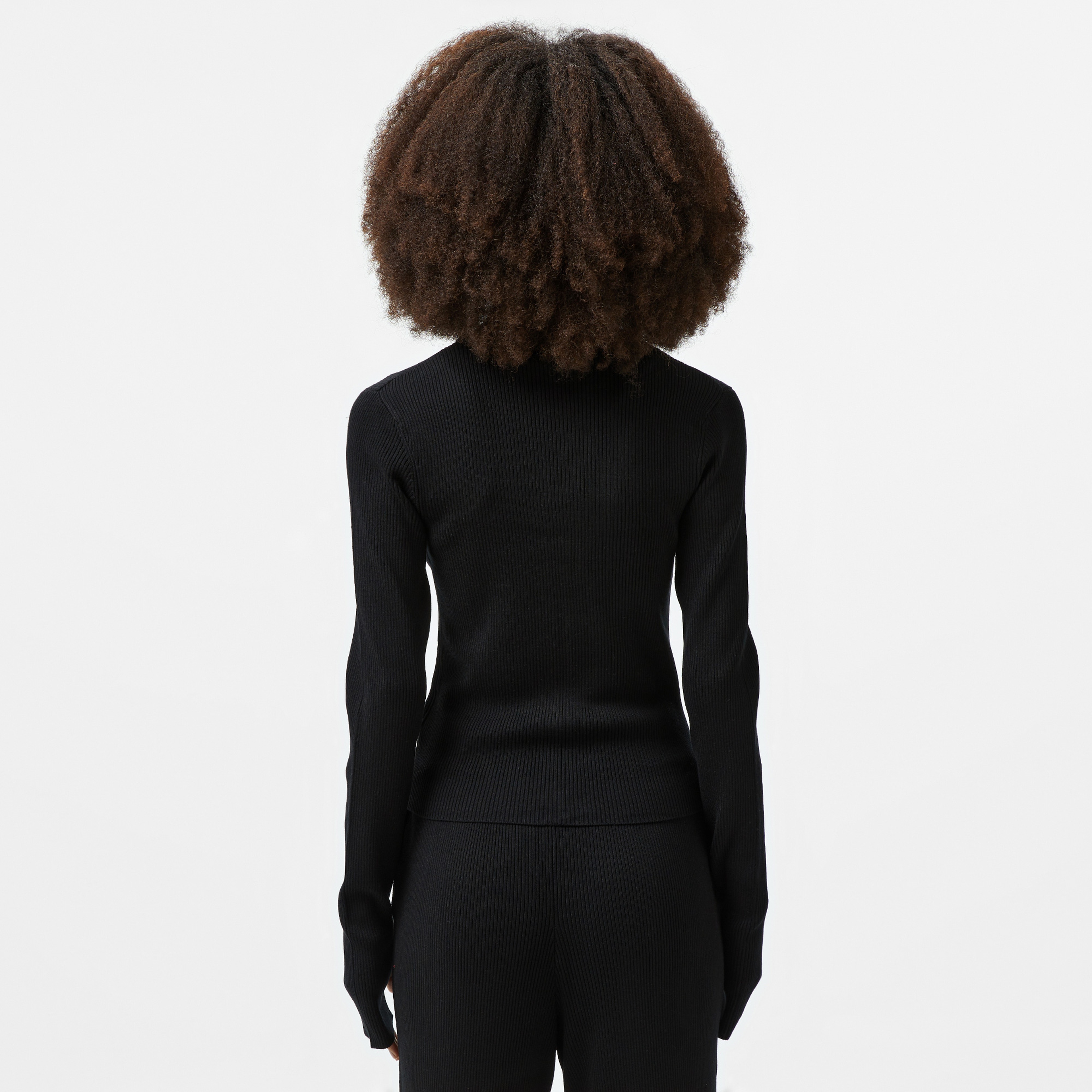 Karl Kani Chest Signature Two-Way Knit Kadın Siyah Ceket