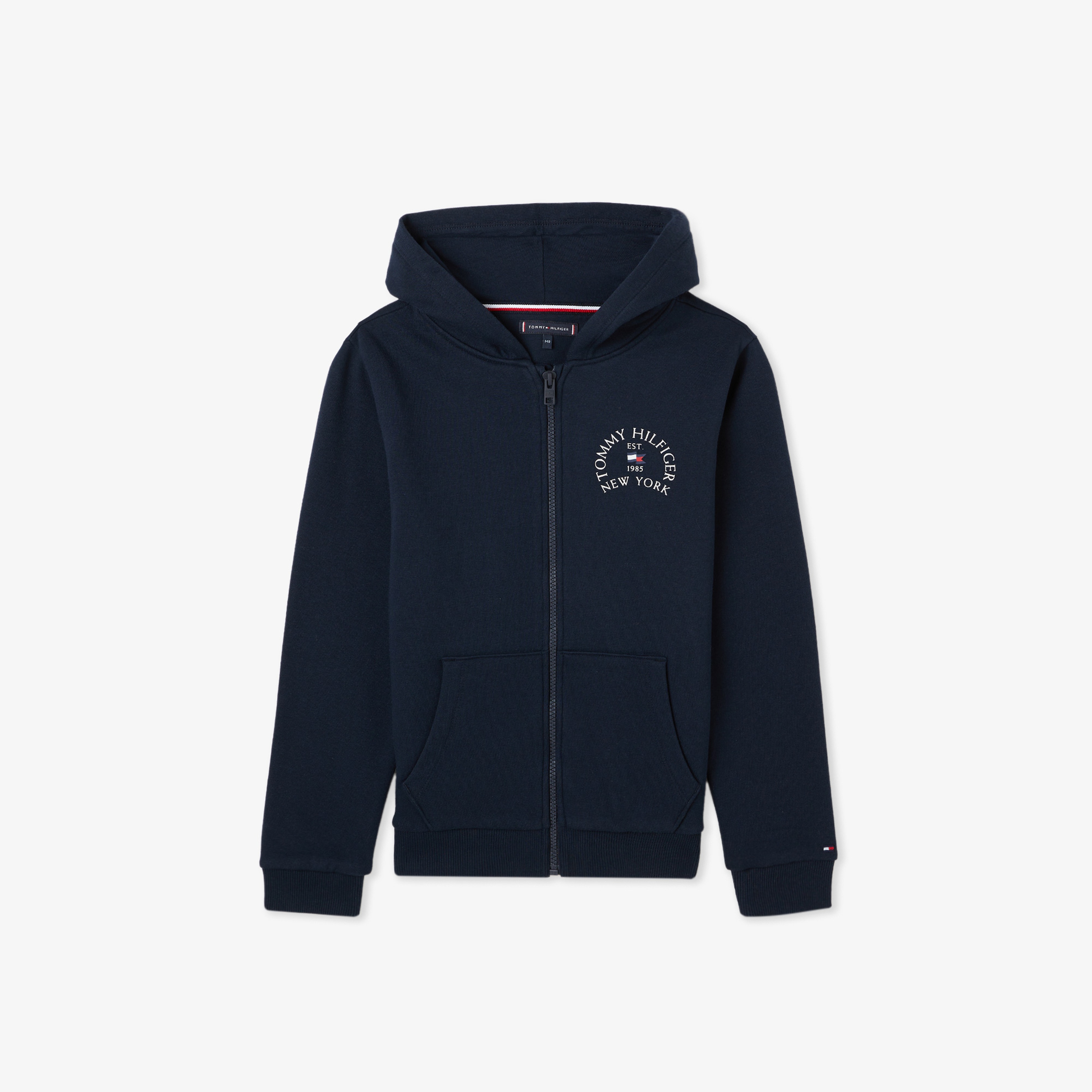 Tommy Hilfiger Nautical Arch Fleece Zipup Çocuk Mavi Hoodie