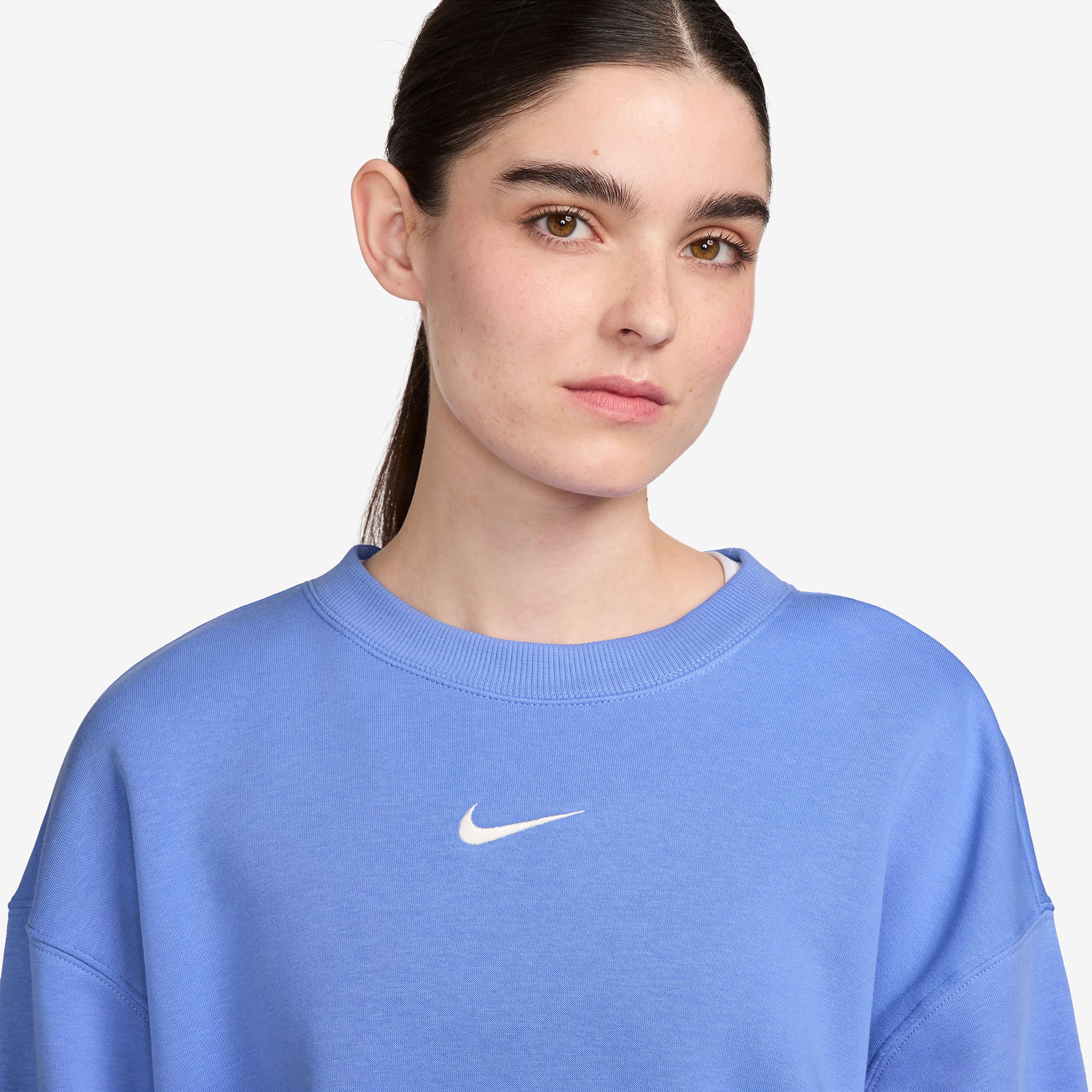 Nike Sportswear Phoenix Fleece Kadın Mavi Sweatshirt
