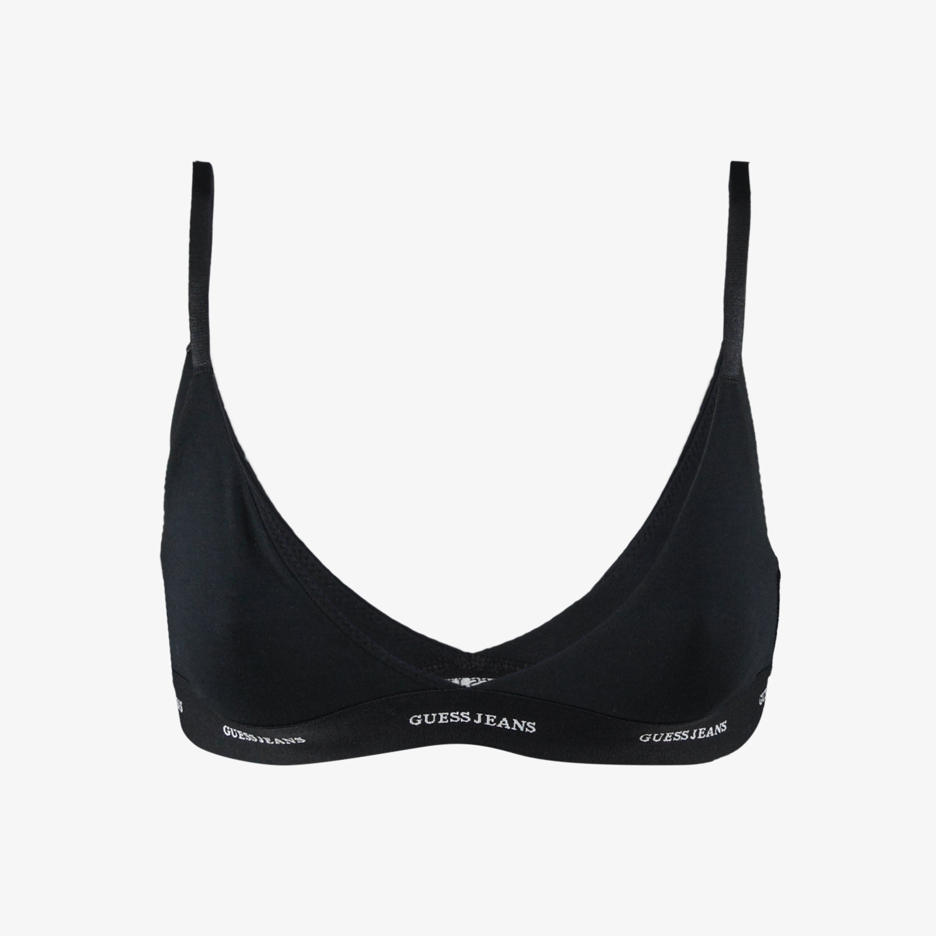 Guess Triangle Eco Cuddle Jersey 180 Gr Kadın Siyah Sütyen