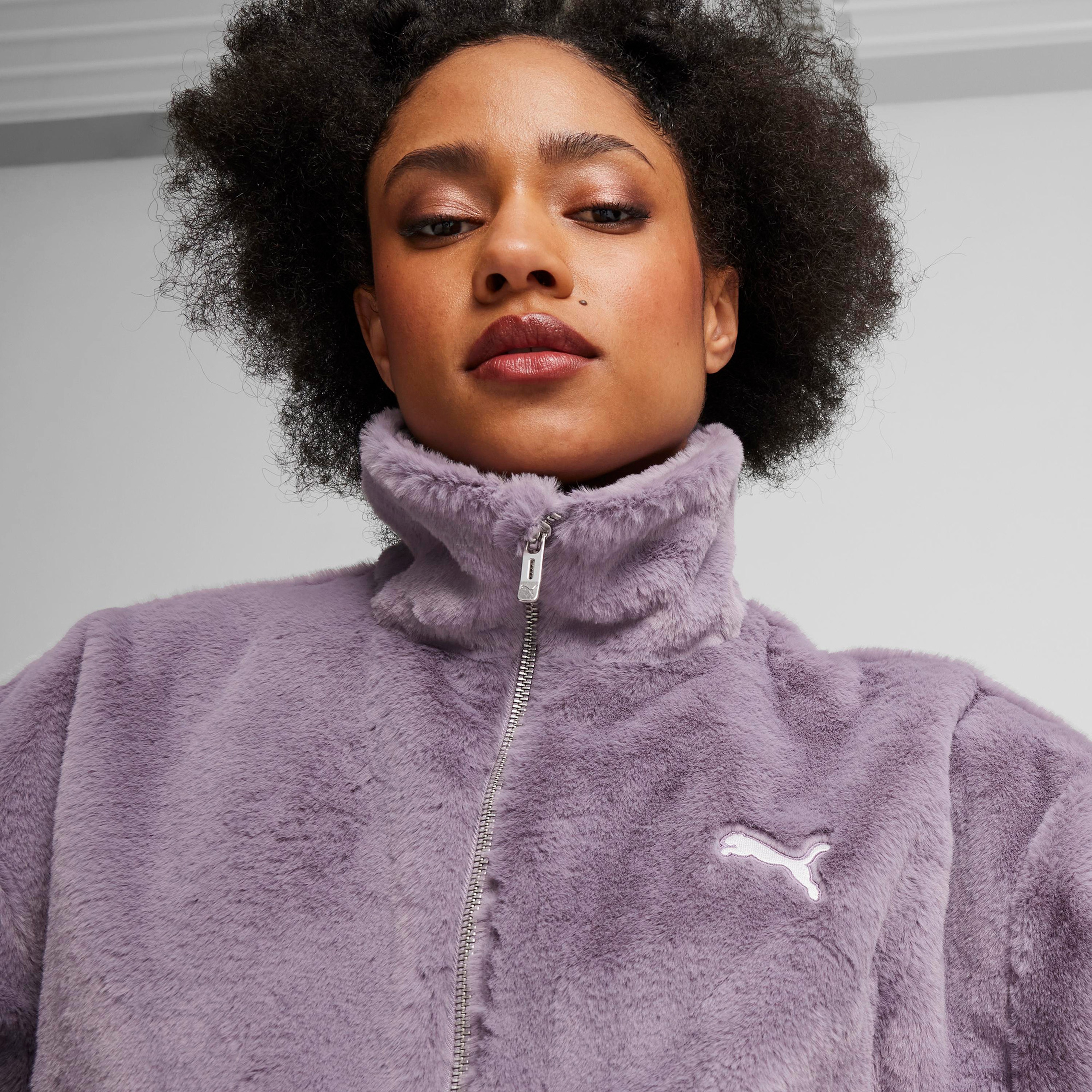 Puma Soft Fleece Kadın Mor Ceket