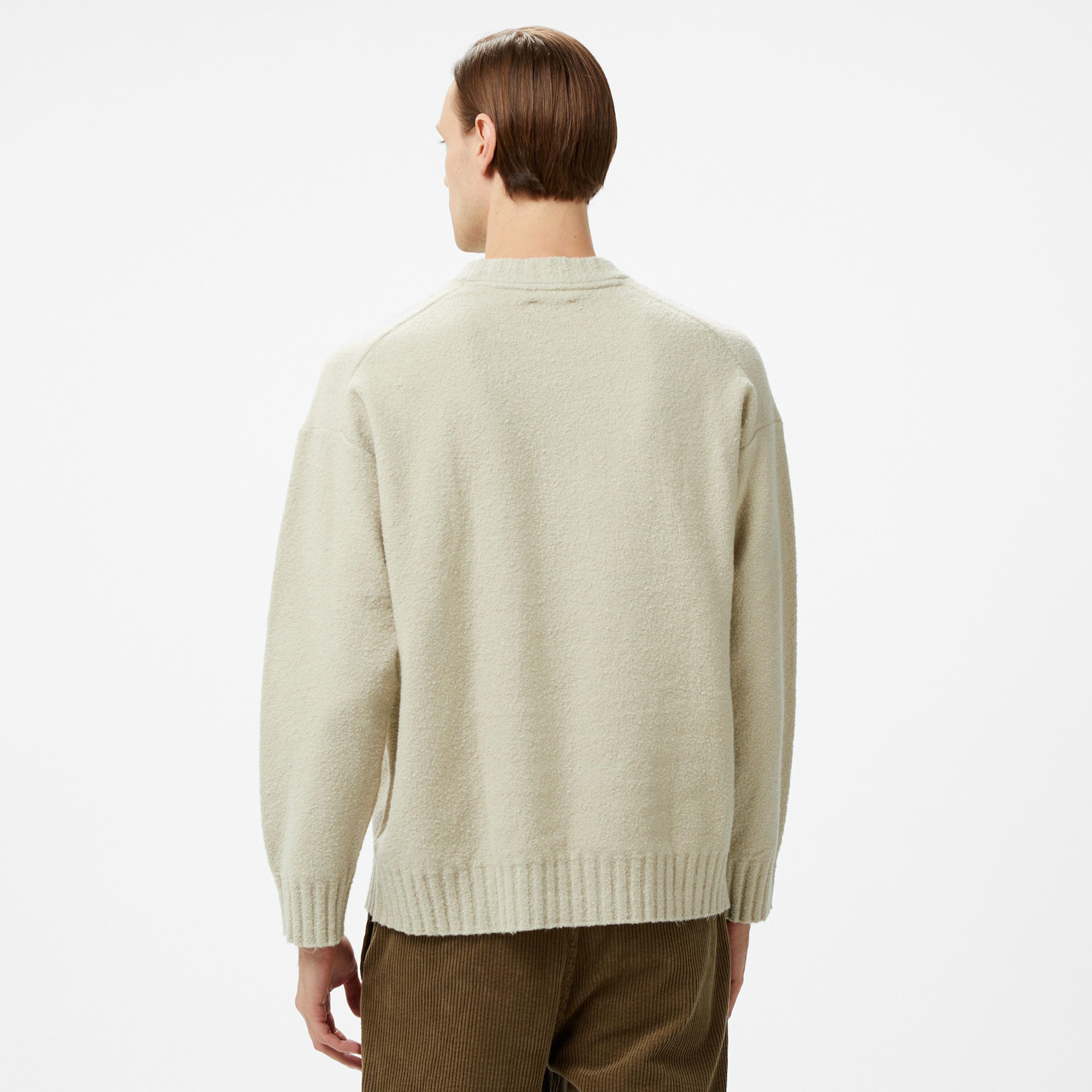 Calvin Klein Jeans Boucle Boxy Erkek Bej Kazak