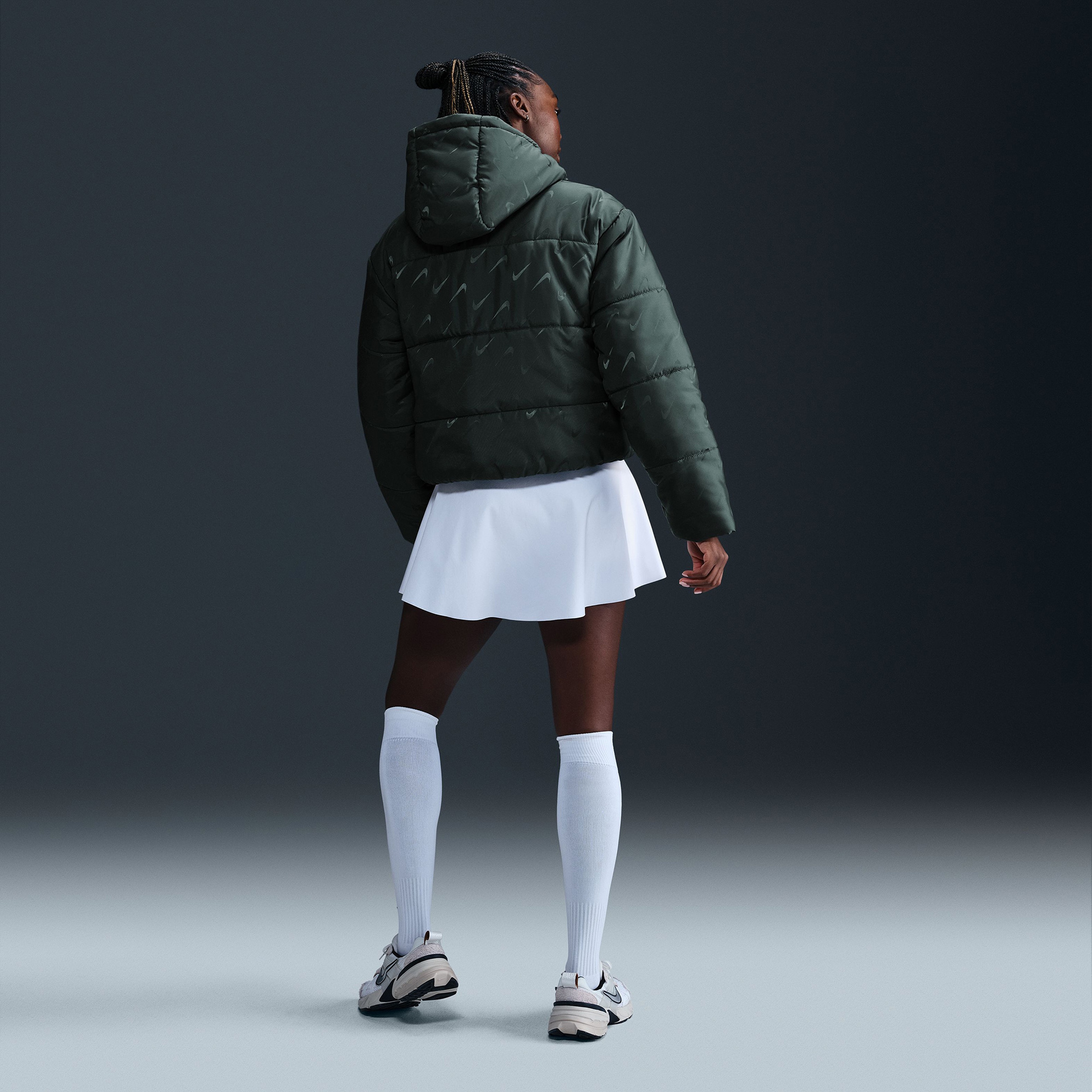 Nike Sportswear Classic Kadın Yeşil Mont