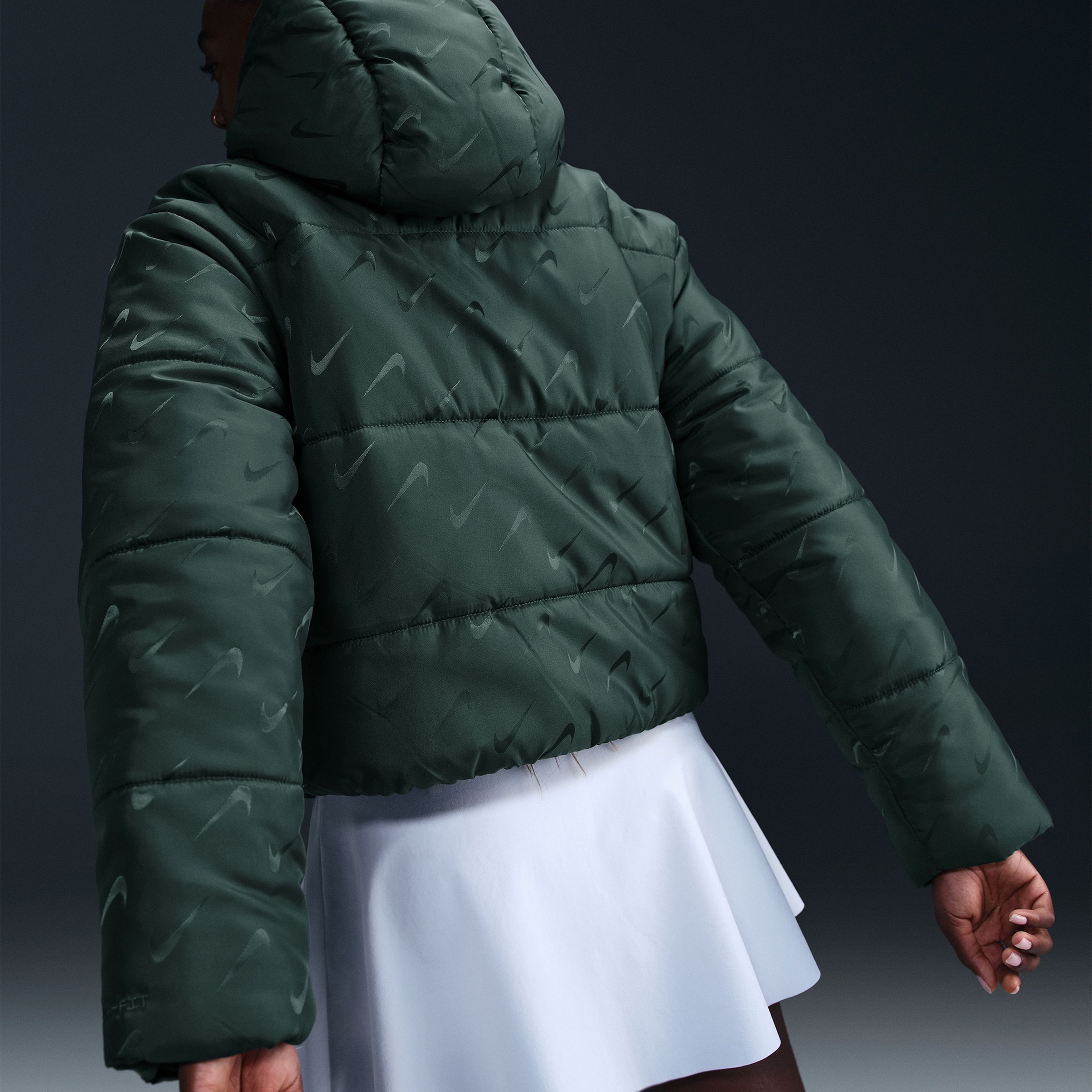 Nike Sportswear Classic Kadın Yeşil Mont