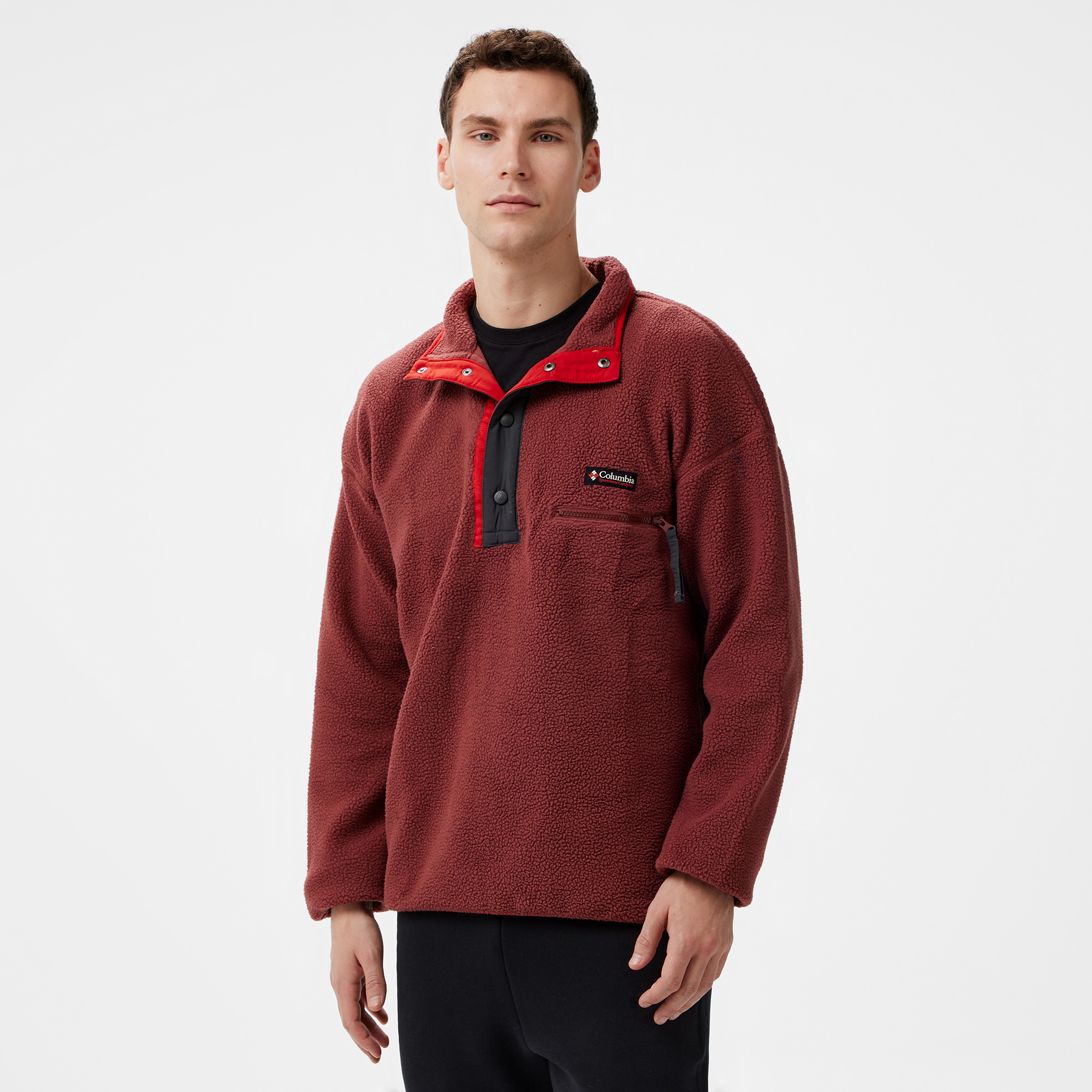 Columbia Helvetia Half Snap Erkek Kırmızı Polar