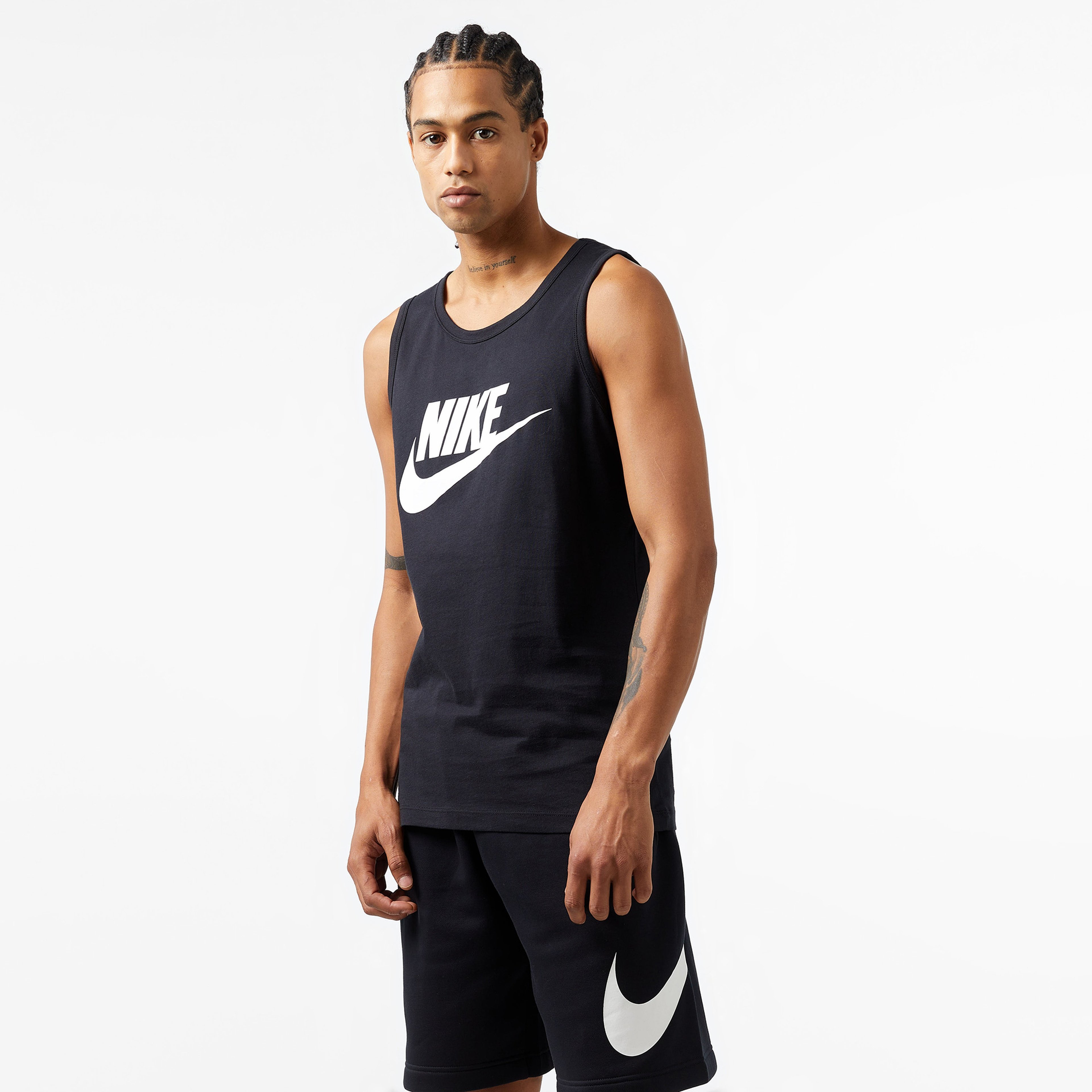 Nike Sportswear Icon Futura Erkek Siyah Kolsuz T-Shirt