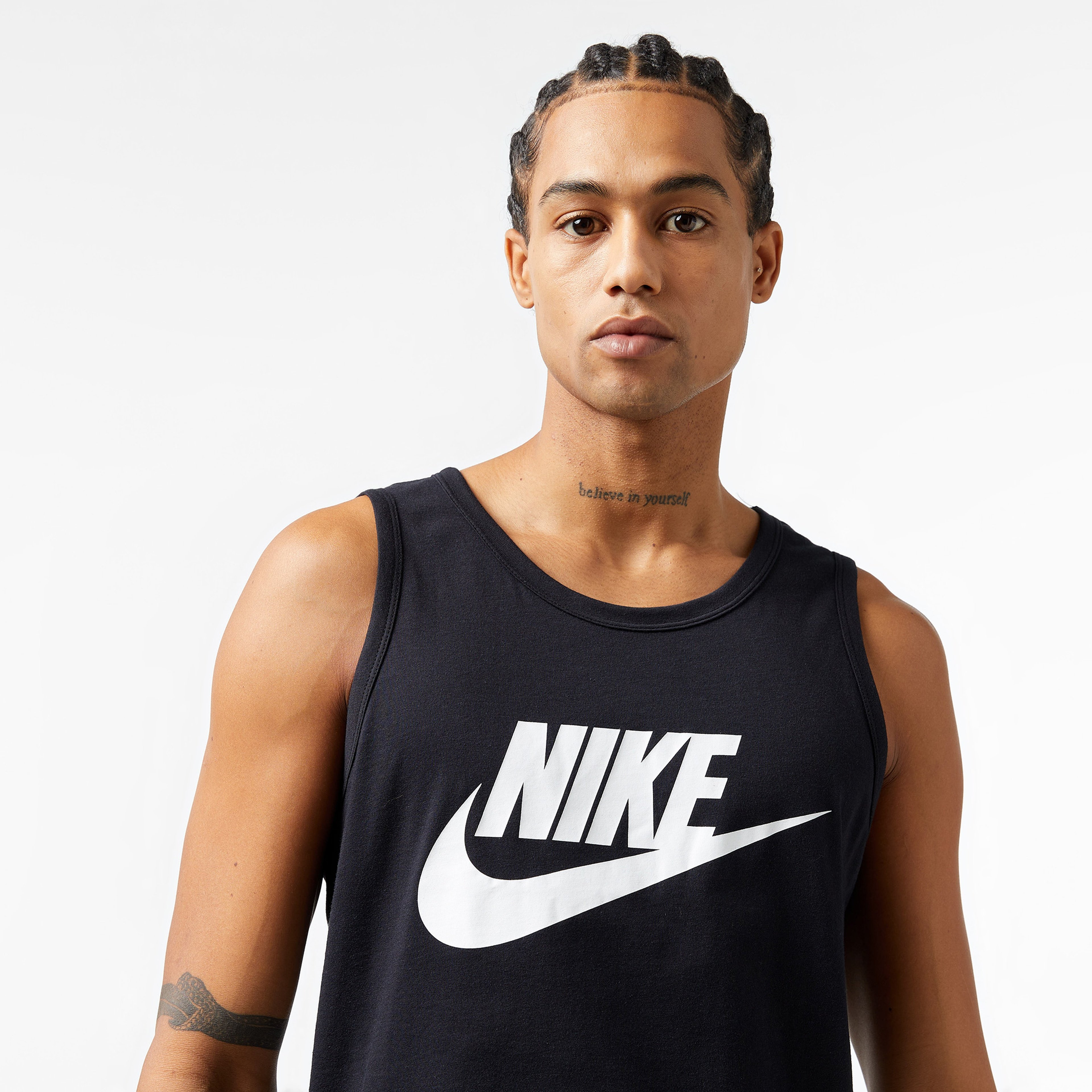 Nike Sportswear Icon Futura Erkek Siyah Kolsuz T-Shirt