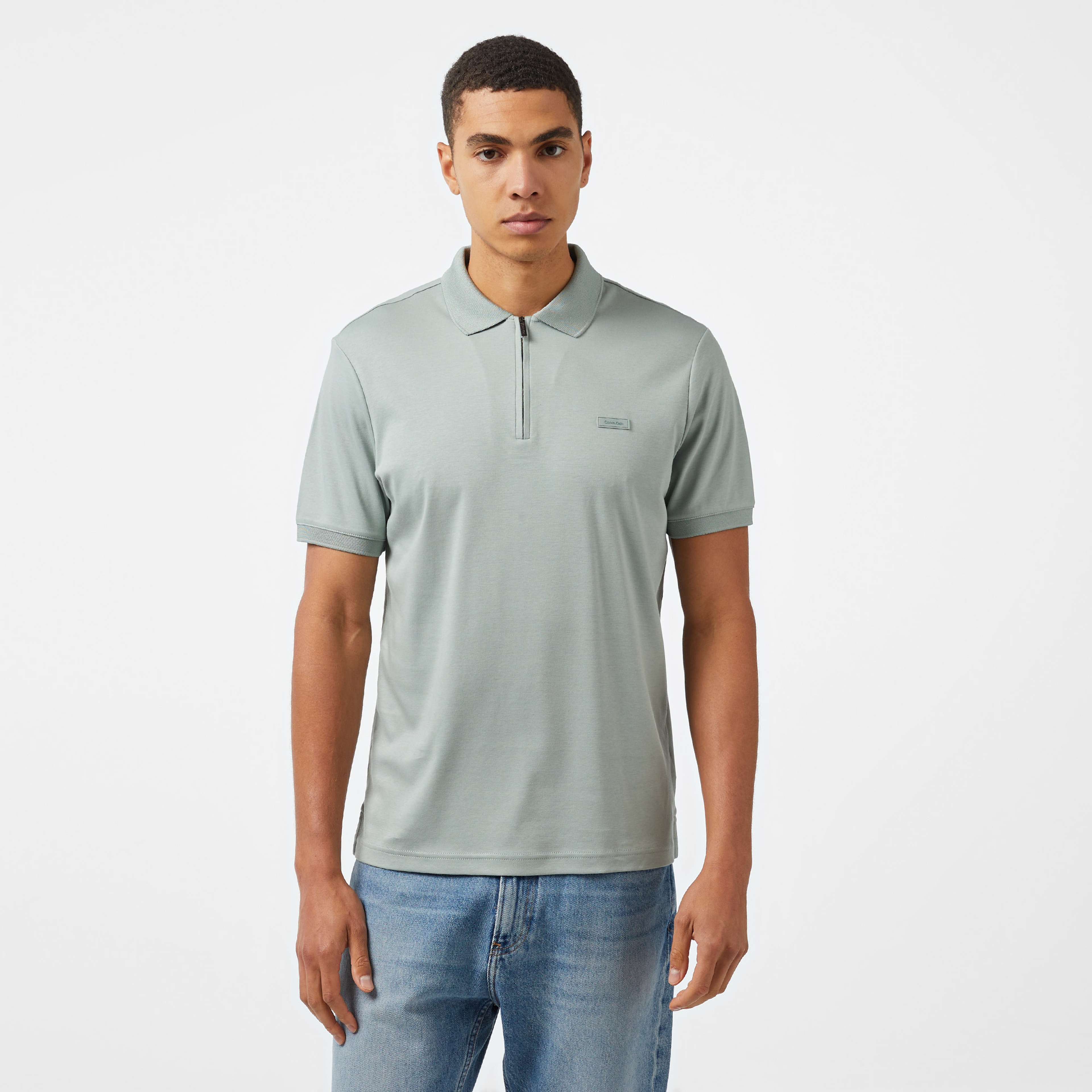 Calvin Klein Erkek Gri Polo