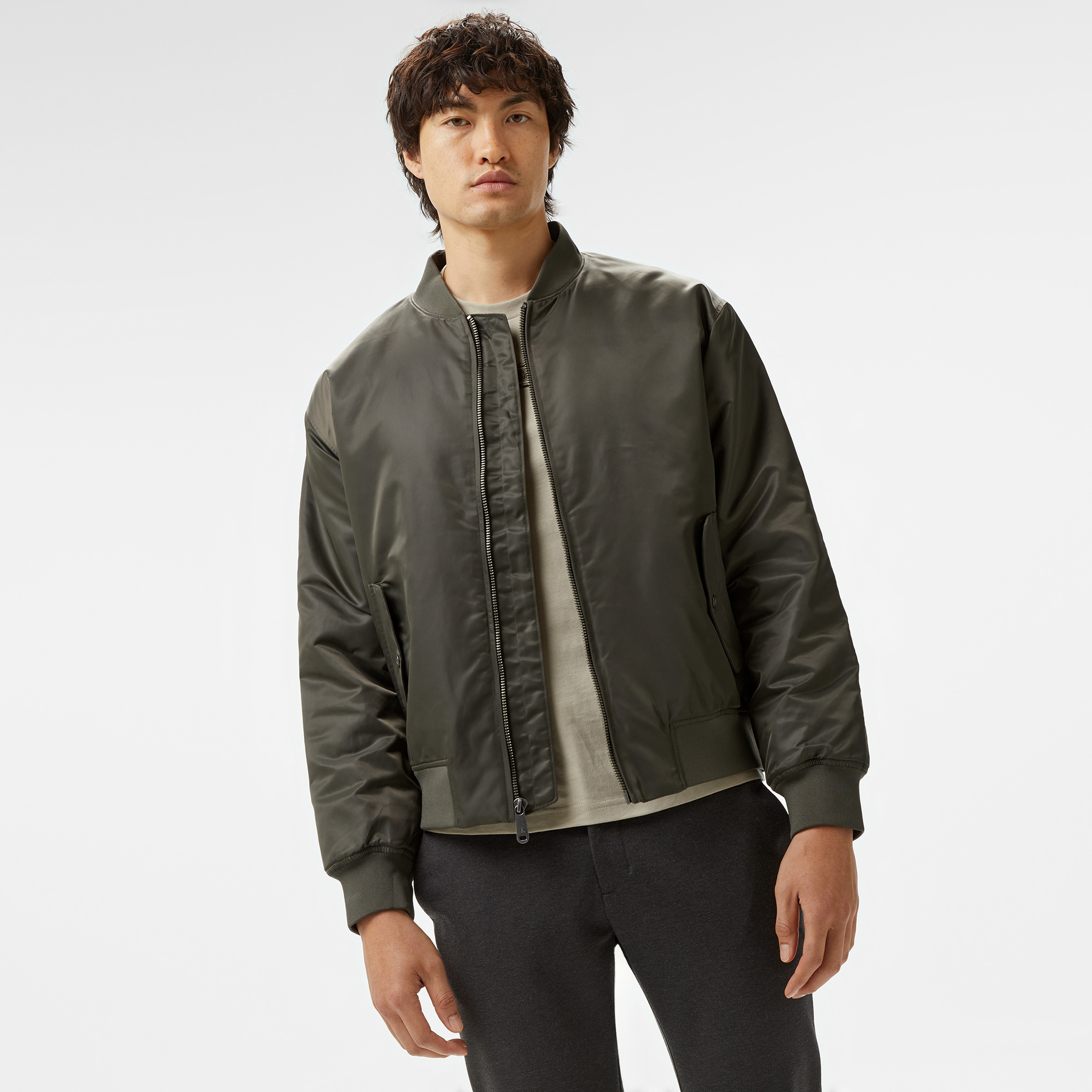 Calvin Klein Jeans Nylon Padded Hero Erkek Kahverengi Bomber Ceket
