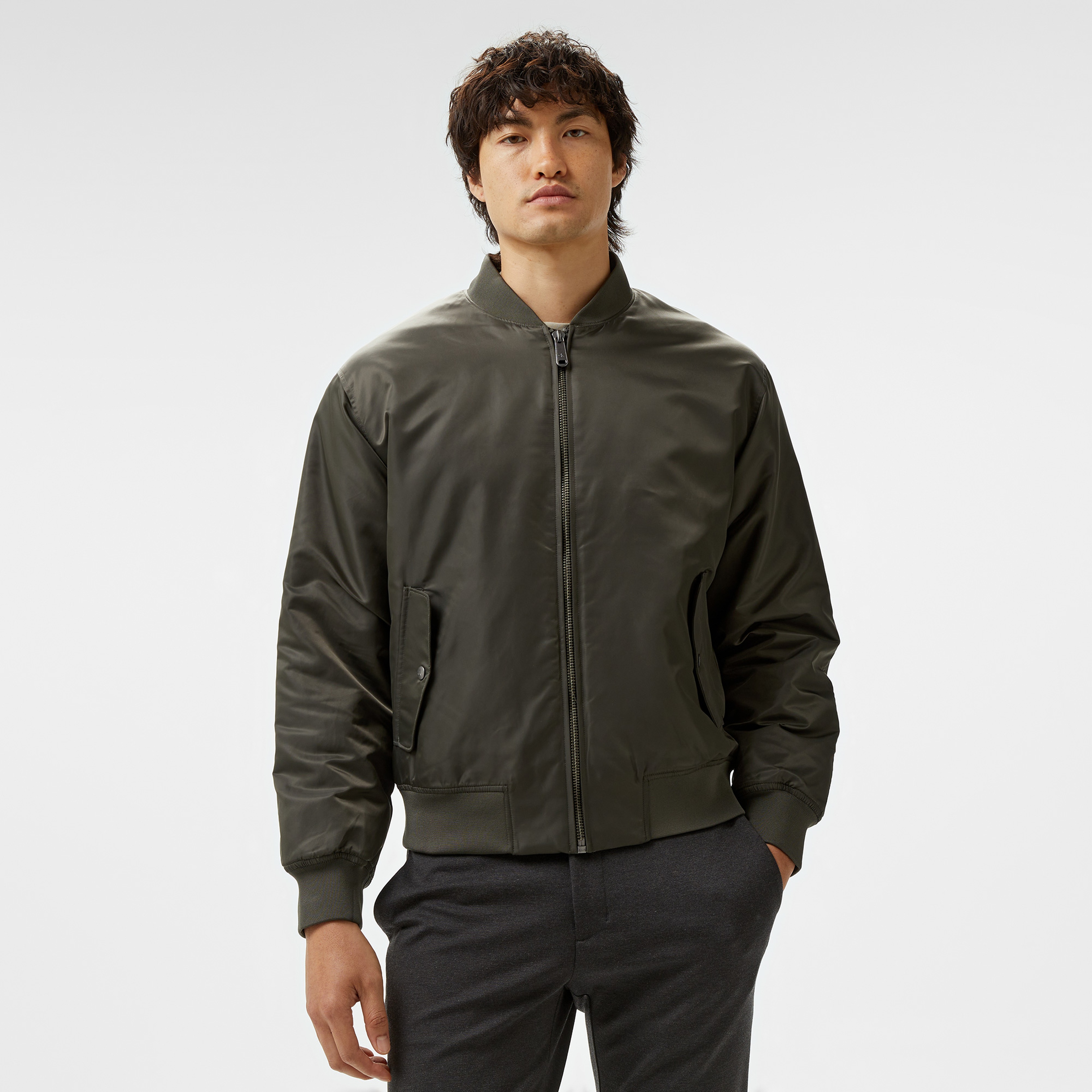 Calvin Klein Jeans Nylon Padded Hero Erkek Kahverengi Bomber Ceket