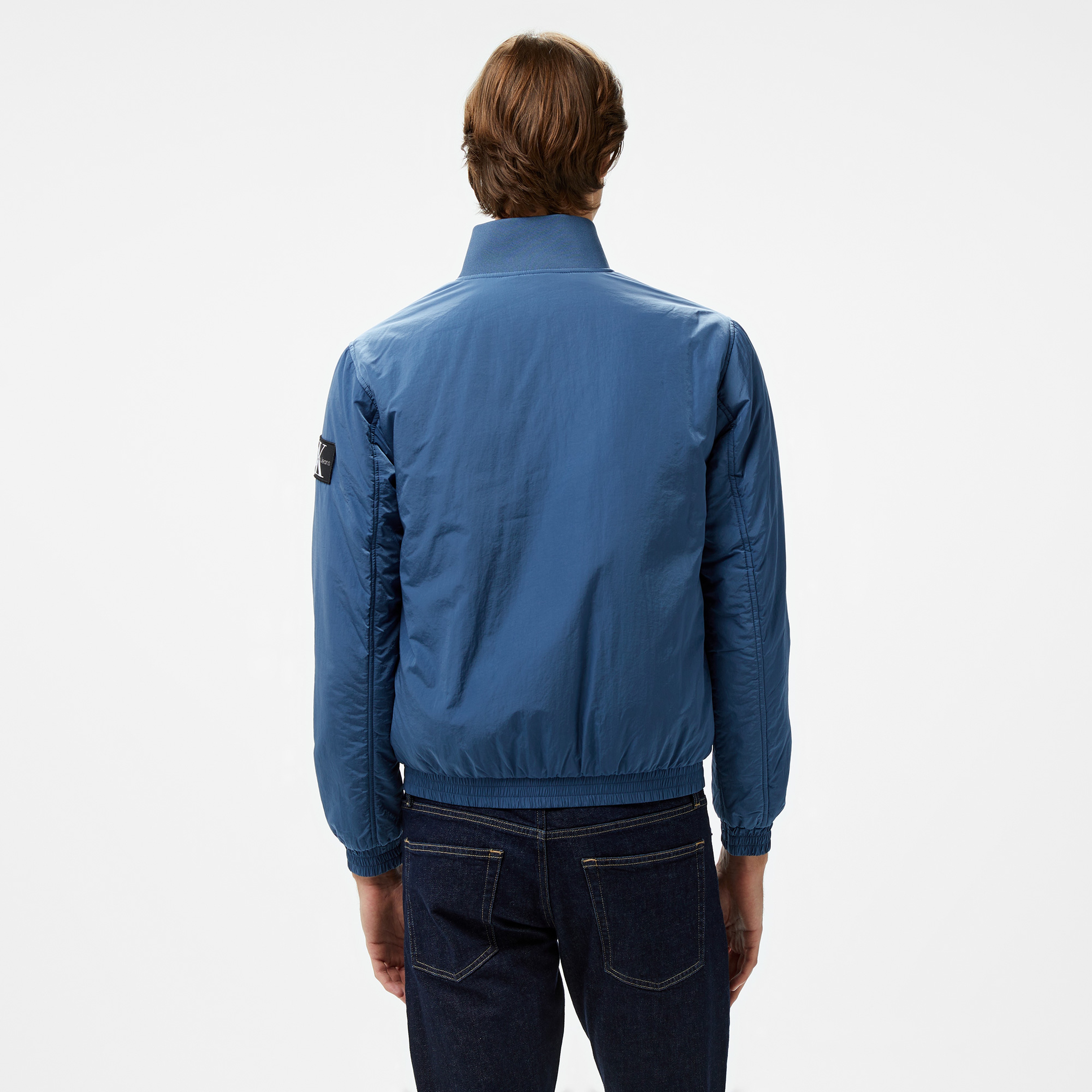 Calvin Klein Jeans Padded Harrington Erkek Mavi Ceket