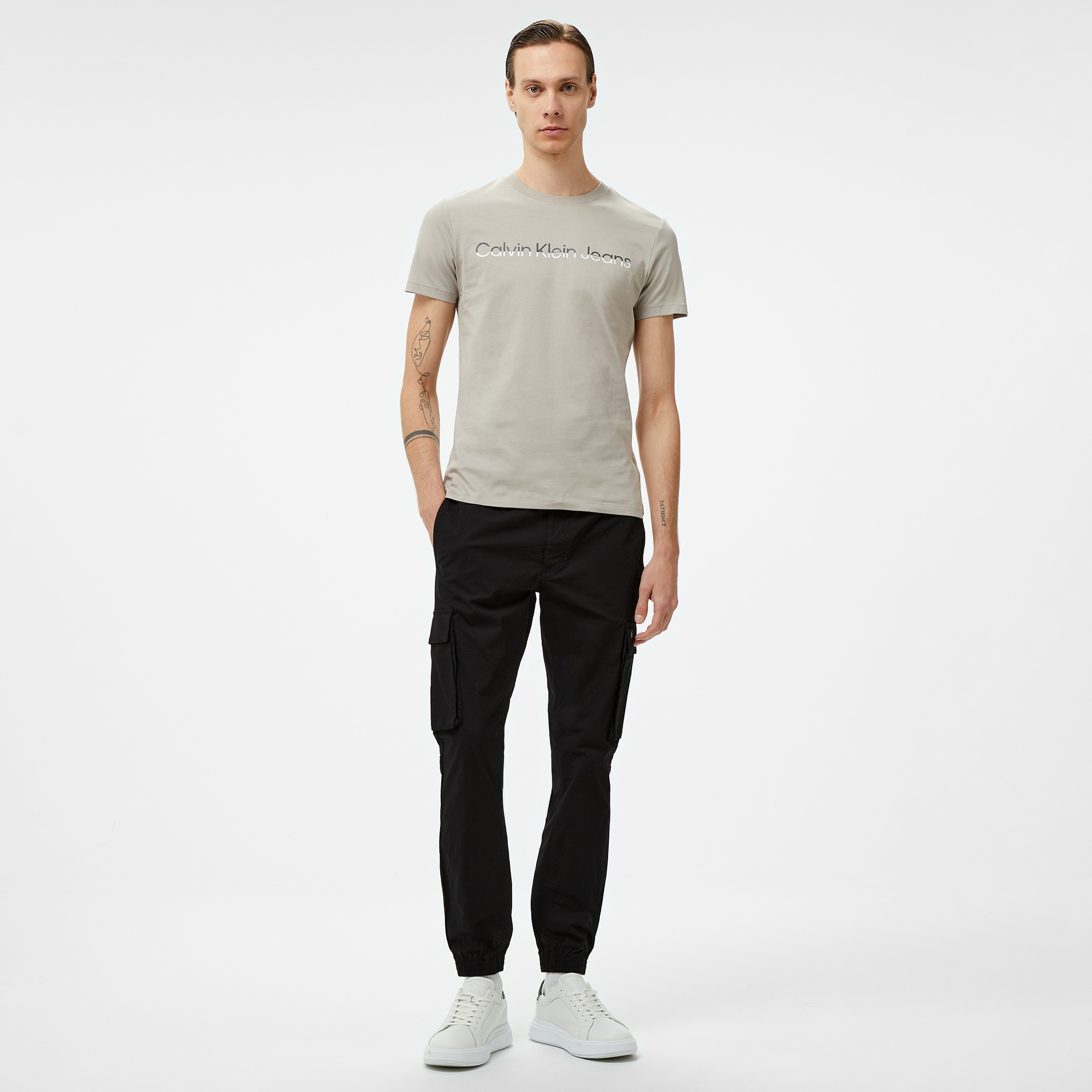 Calvin Klein Jeans Skinny Erkek Siyah Kargo Pantolon