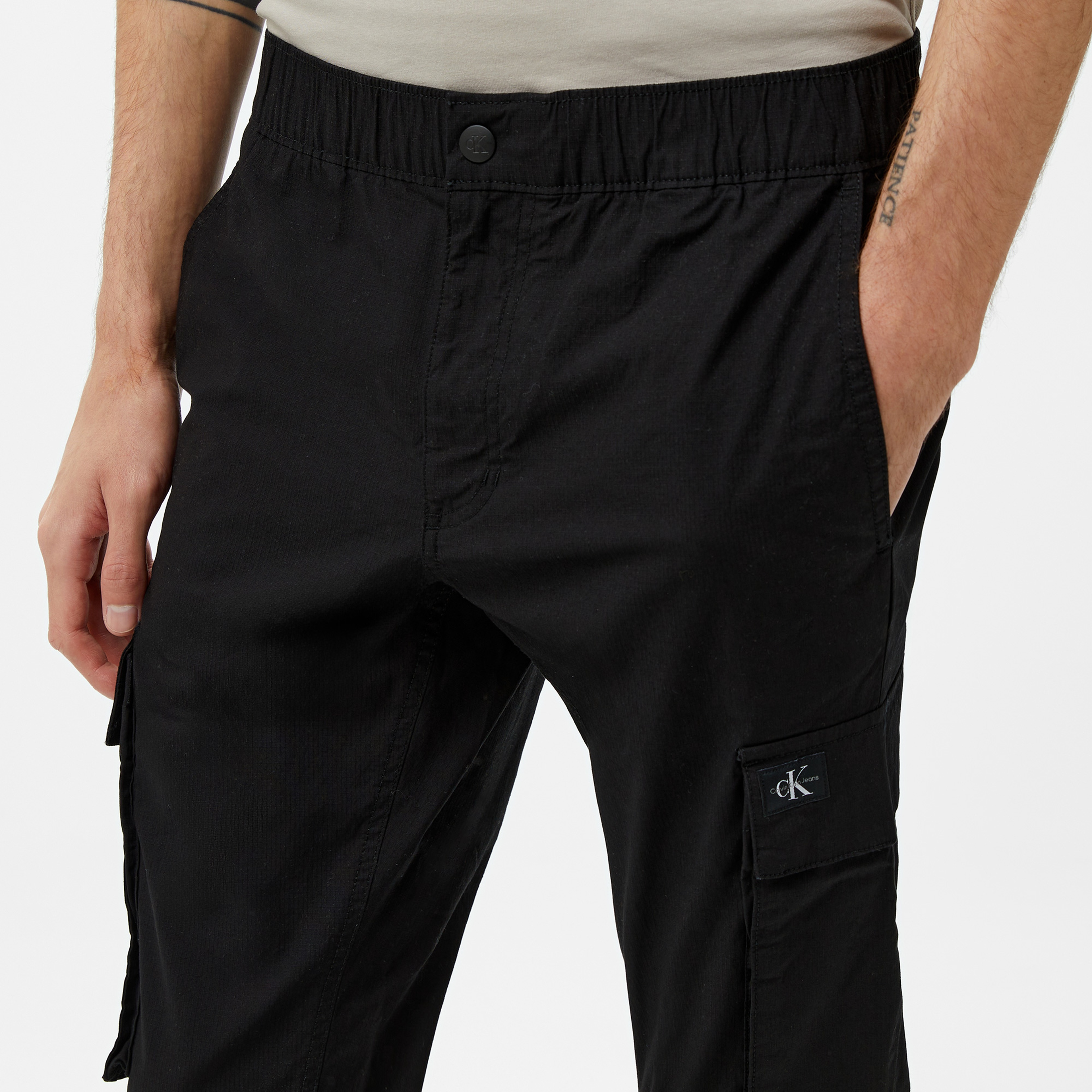 Calvin Klein Jeans Skinny Erkek Siyah Kargo Pantolon